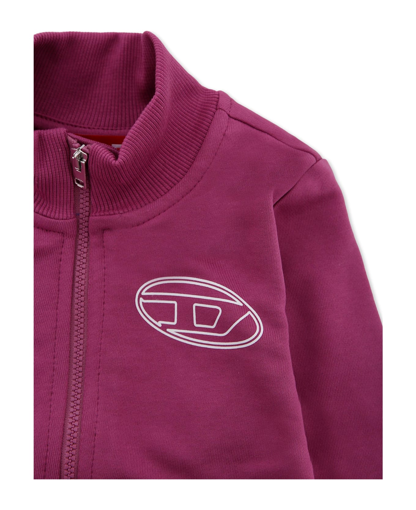 Diesel Purple Sweatshirt For Baby Girl With Logo - Violet