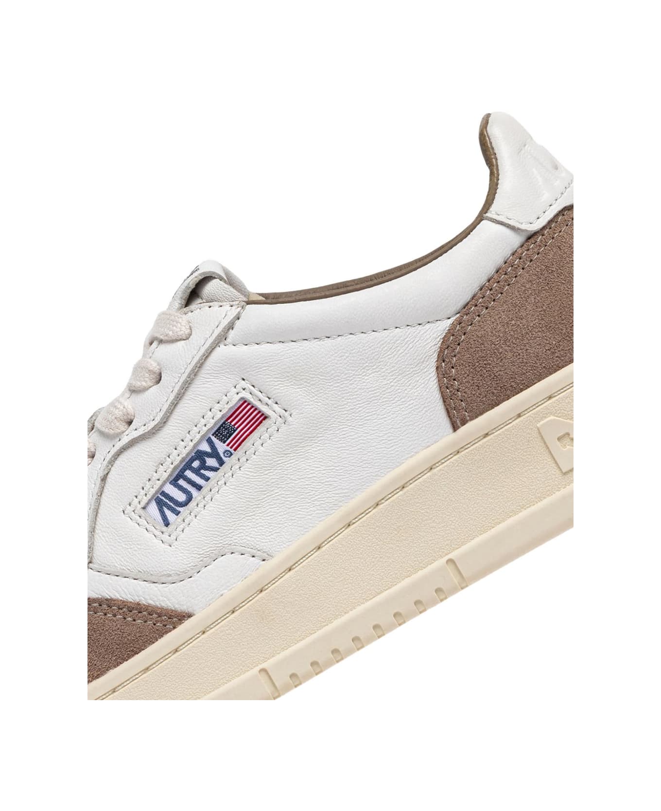 Autry Medialist Low Leather Sneakers - Marrone chiaro