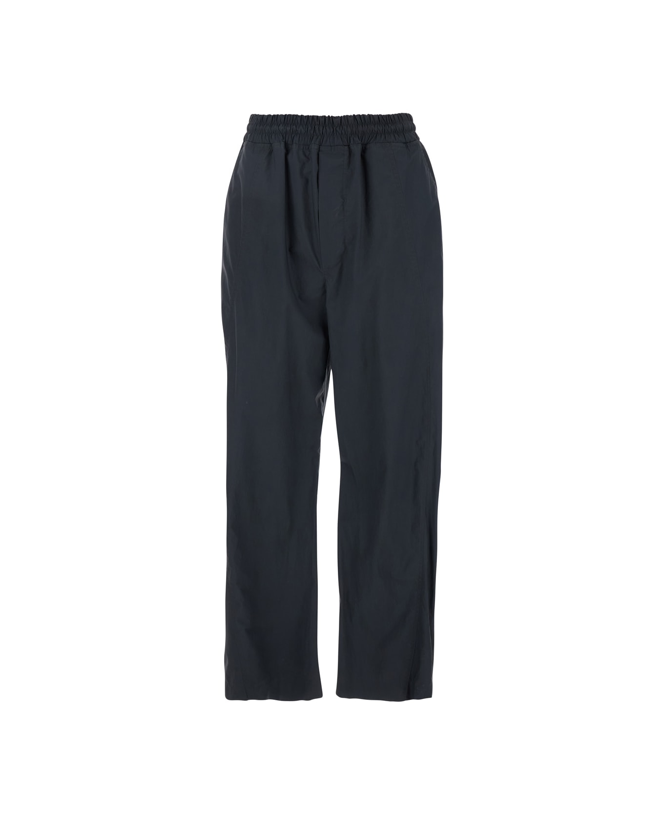 Bottega Veneta Grey Straight Leg Pants With Elastic Waist And Resin Finish In Cotton Man - Grey