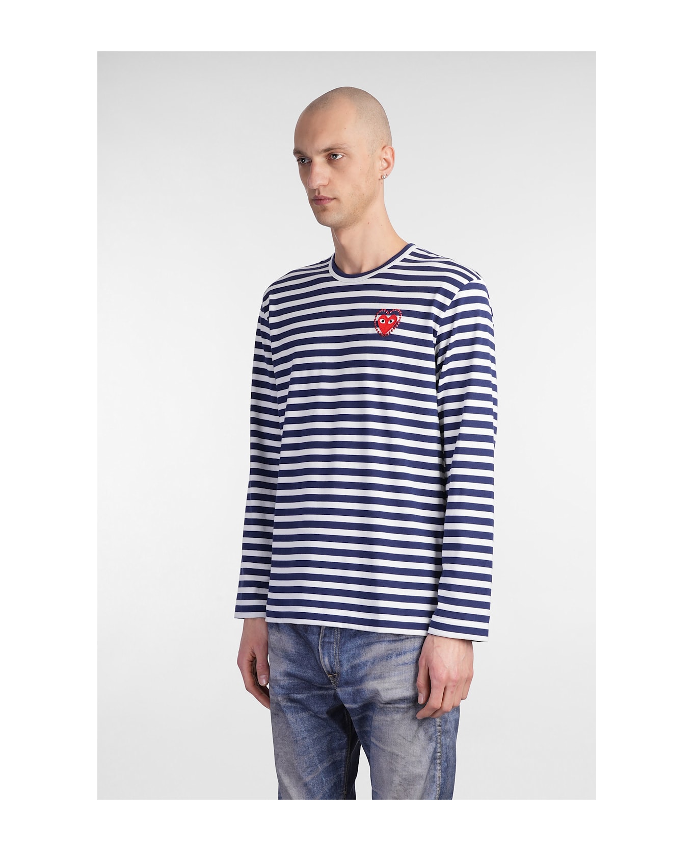 Comme des Garçons Play In Blue Cotton - blue