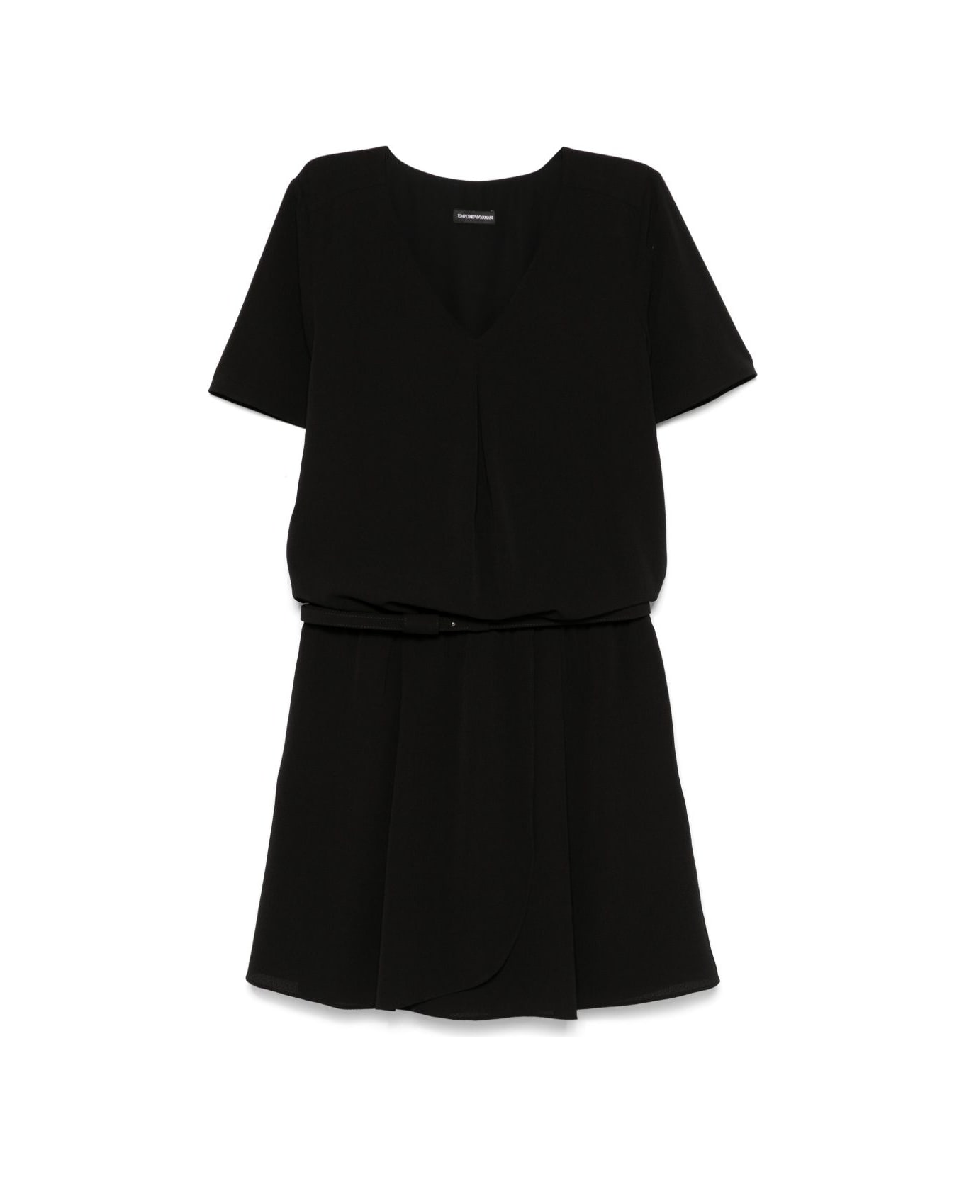 Emporio Armani Crepe Short Dress - Black
