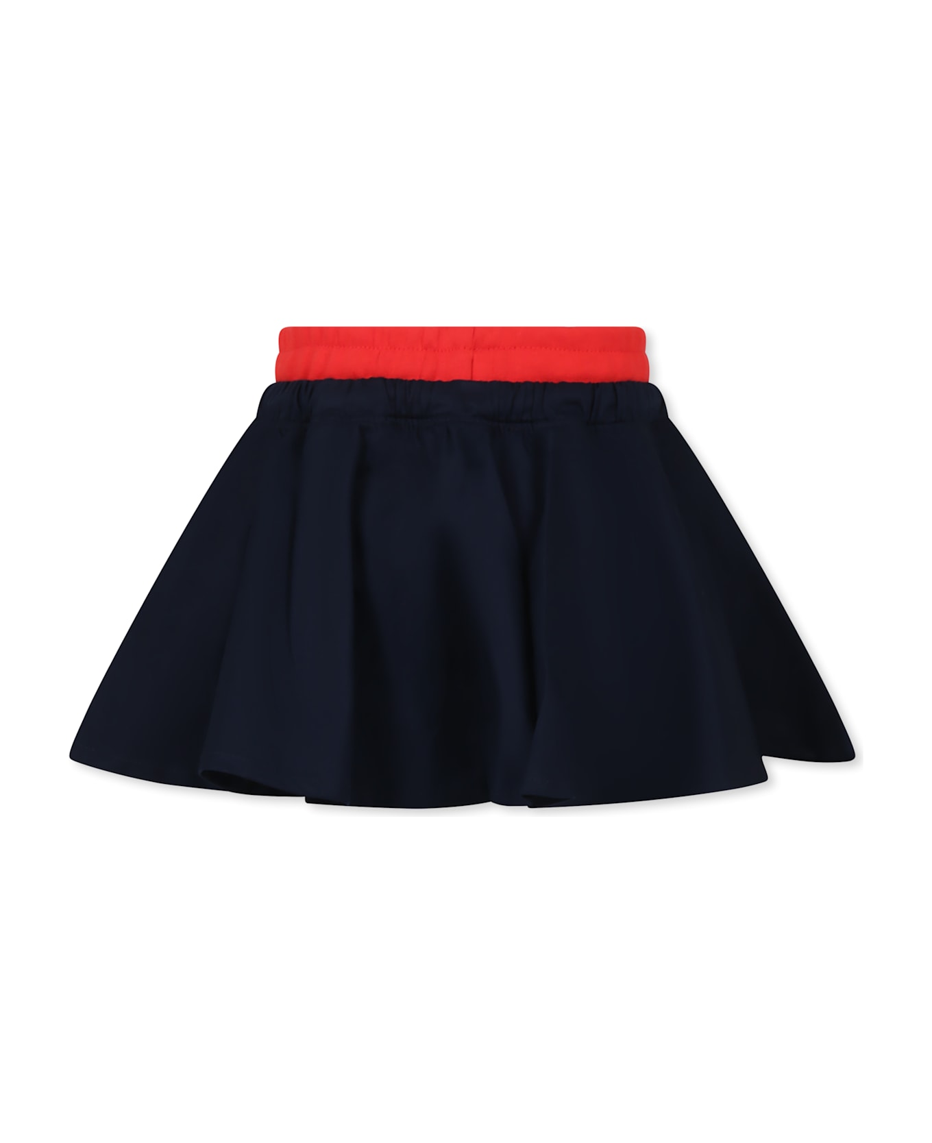 MSGM Blue Skirt For Girl With Logo - Blue