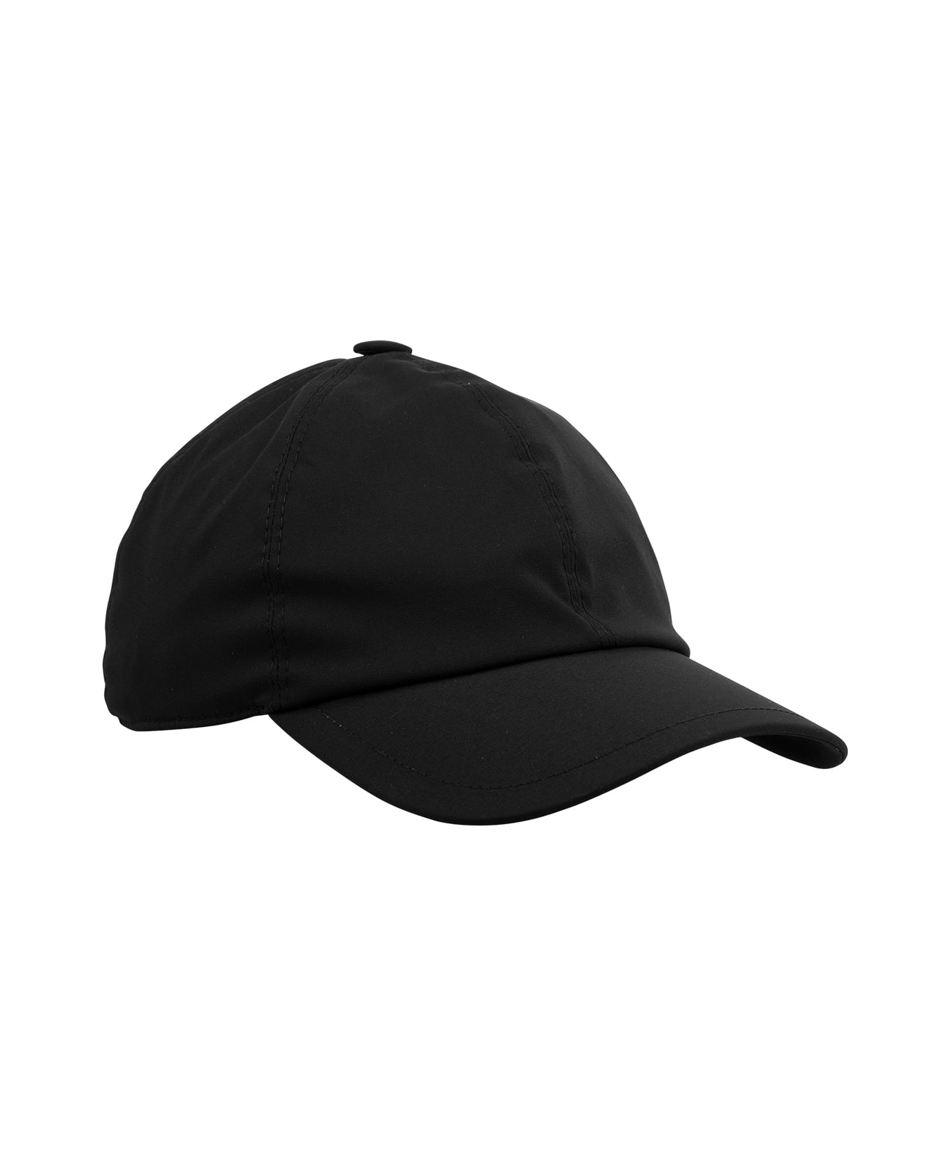 Fedeli Man Black Technical Fabric Baseball Hat Fast - Nero