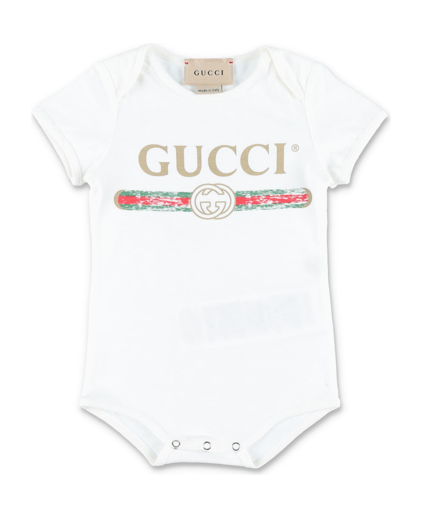 Gucci Baby Gucci Logo Cotton Gift Set - White ボディスーツ＆セットアップ