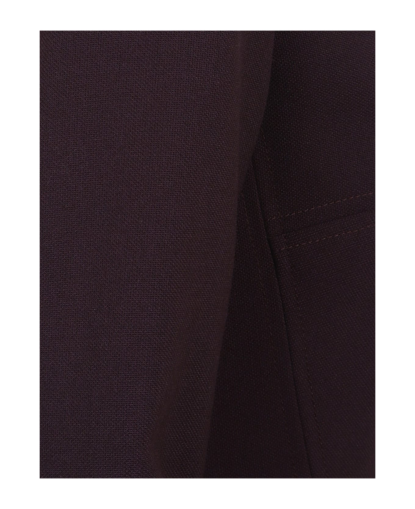 Victoria Beckham Long Sleeve T-shirt Fitted - Deep Mahogany