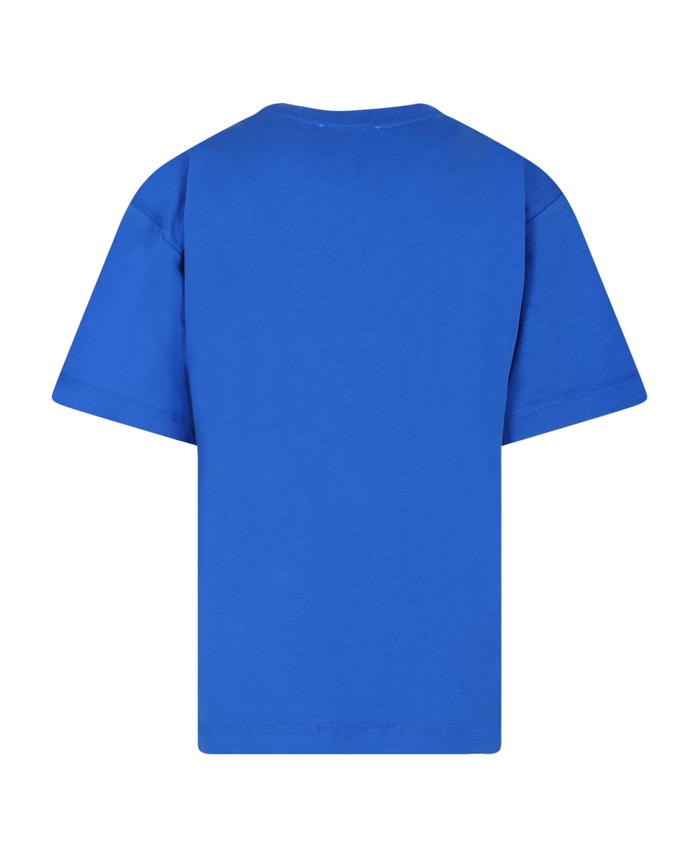 Moschino Blue T-shirt For Boy With Teddy Bear And Logo - Blue Tシャツ＆ポロシャツ