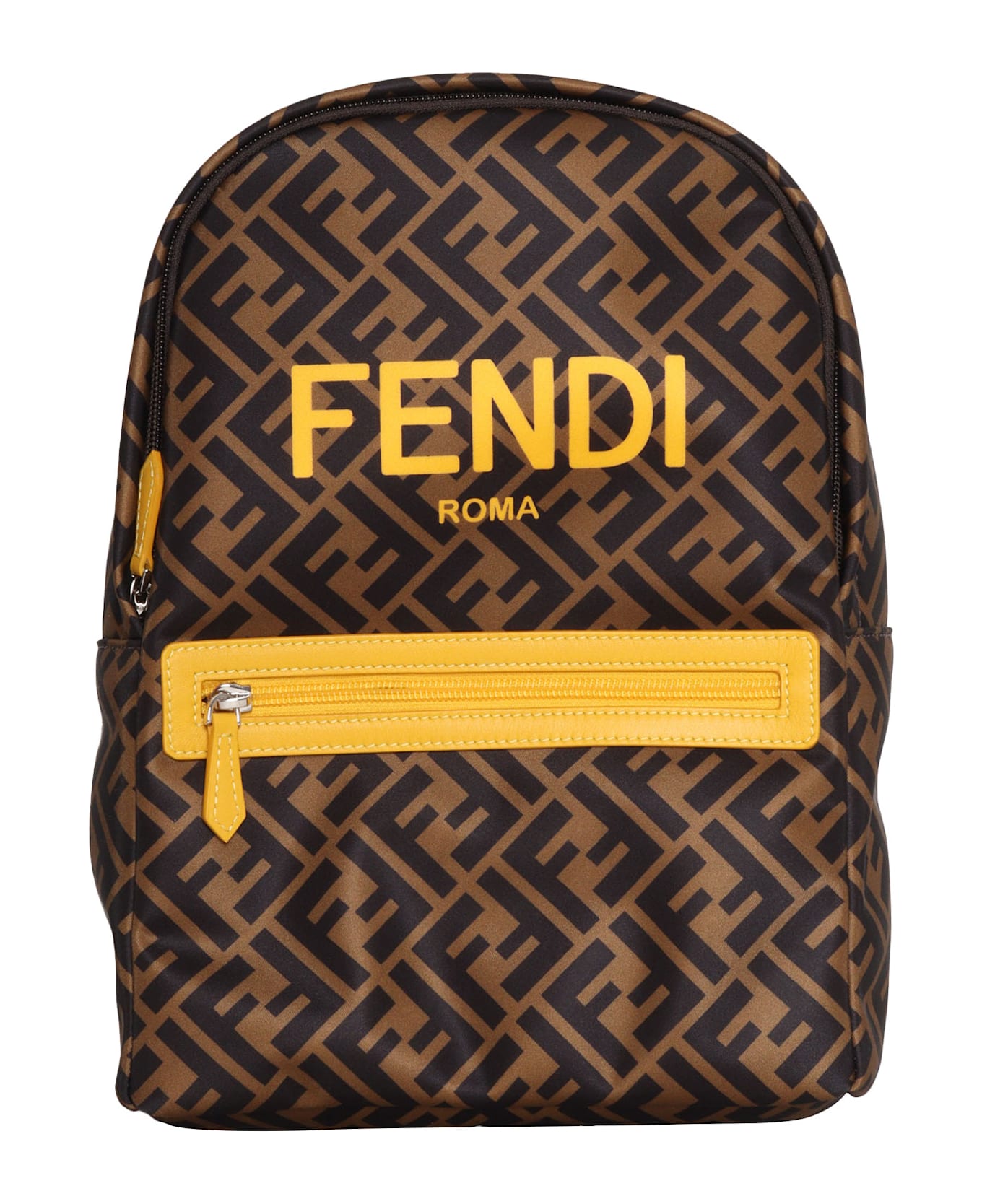 Fendi Ff Baby Nylon Backpack - BROWN