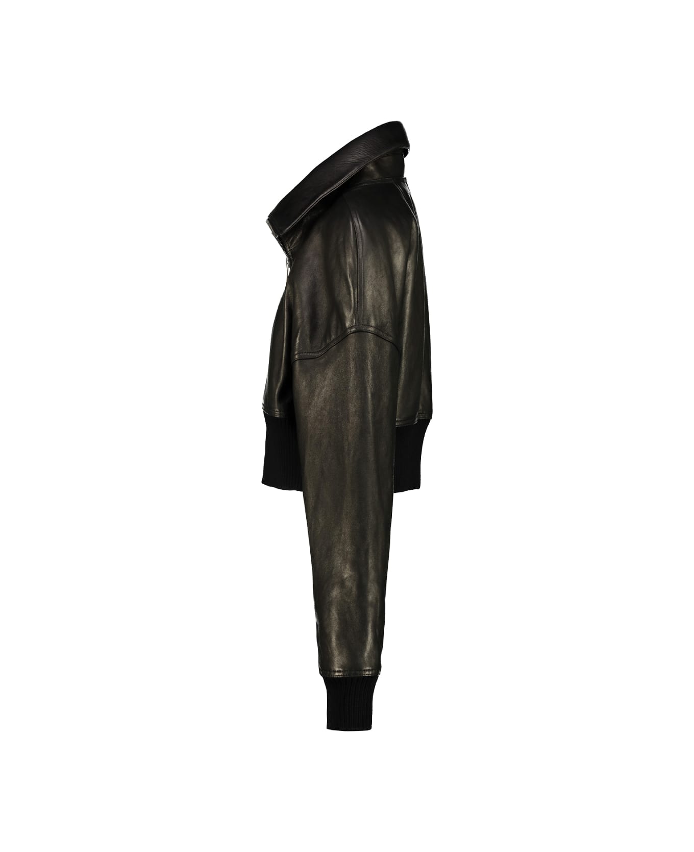 Rick Owens Concordia Dracucollar Cropped Jacket - Black