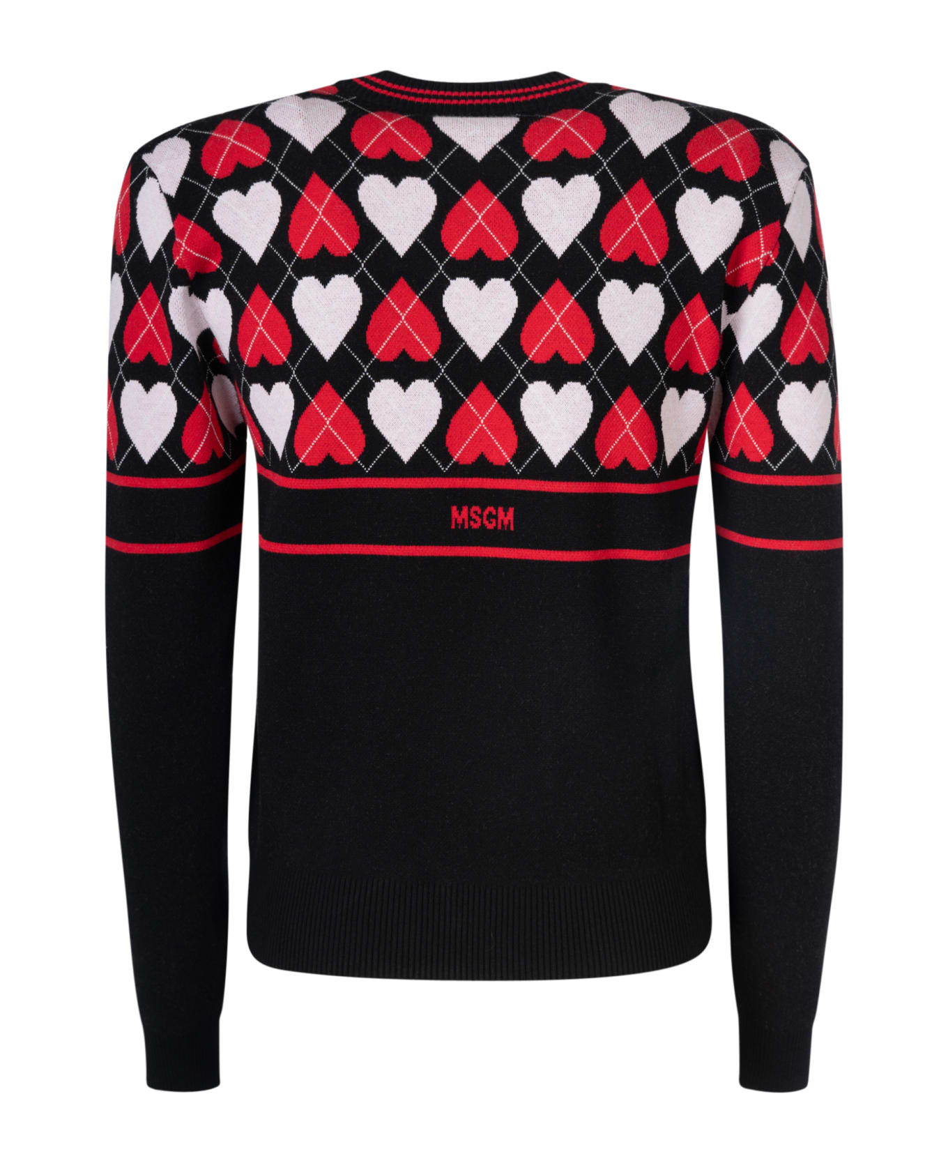 MSGM Heart Sweater - Black