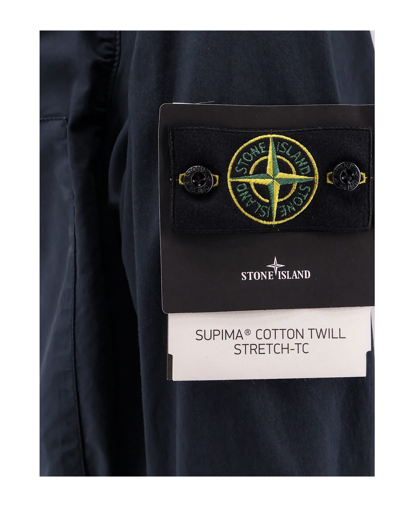 Stone Island Supima Cotton Twill Stretch-tc Jacket - Blue