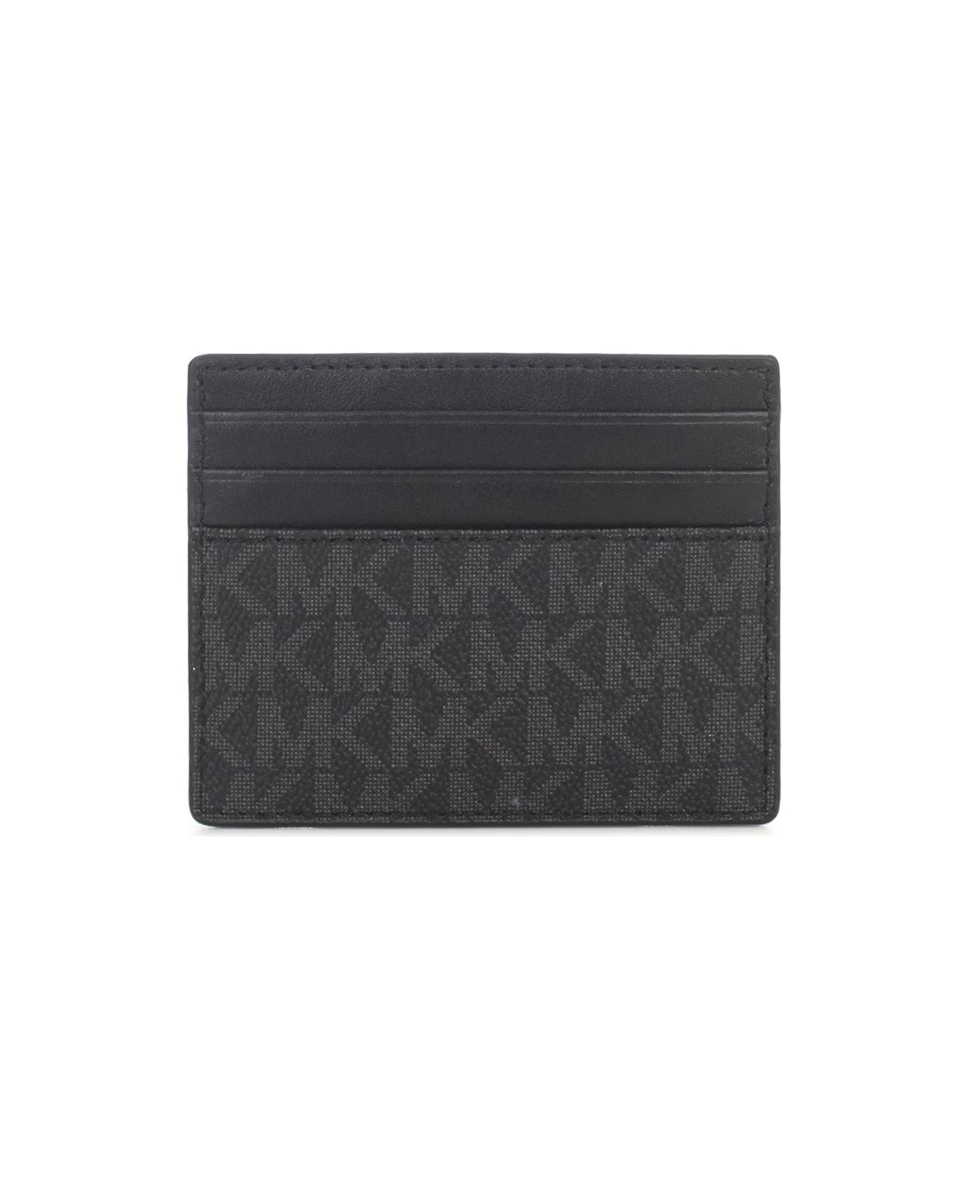 Michael Kors Greyson Logo Detailed Cardholder - Black