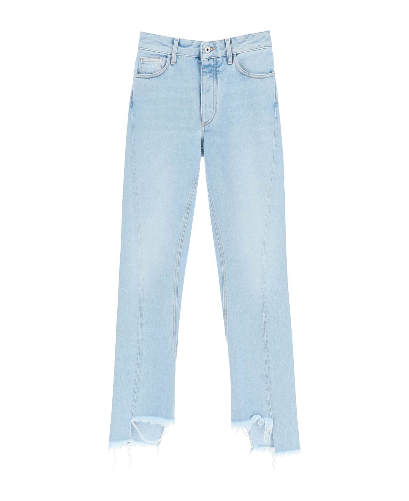 Off-White Slim-fit Jeans With Twisted Seams - Blue デニム