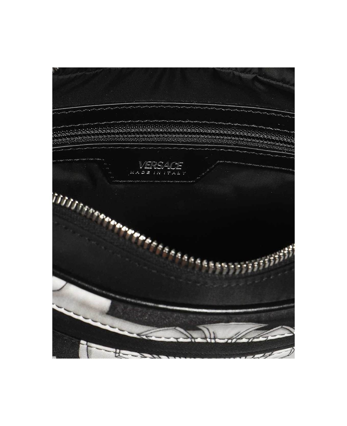 Versace Belt Bag With Logo - black