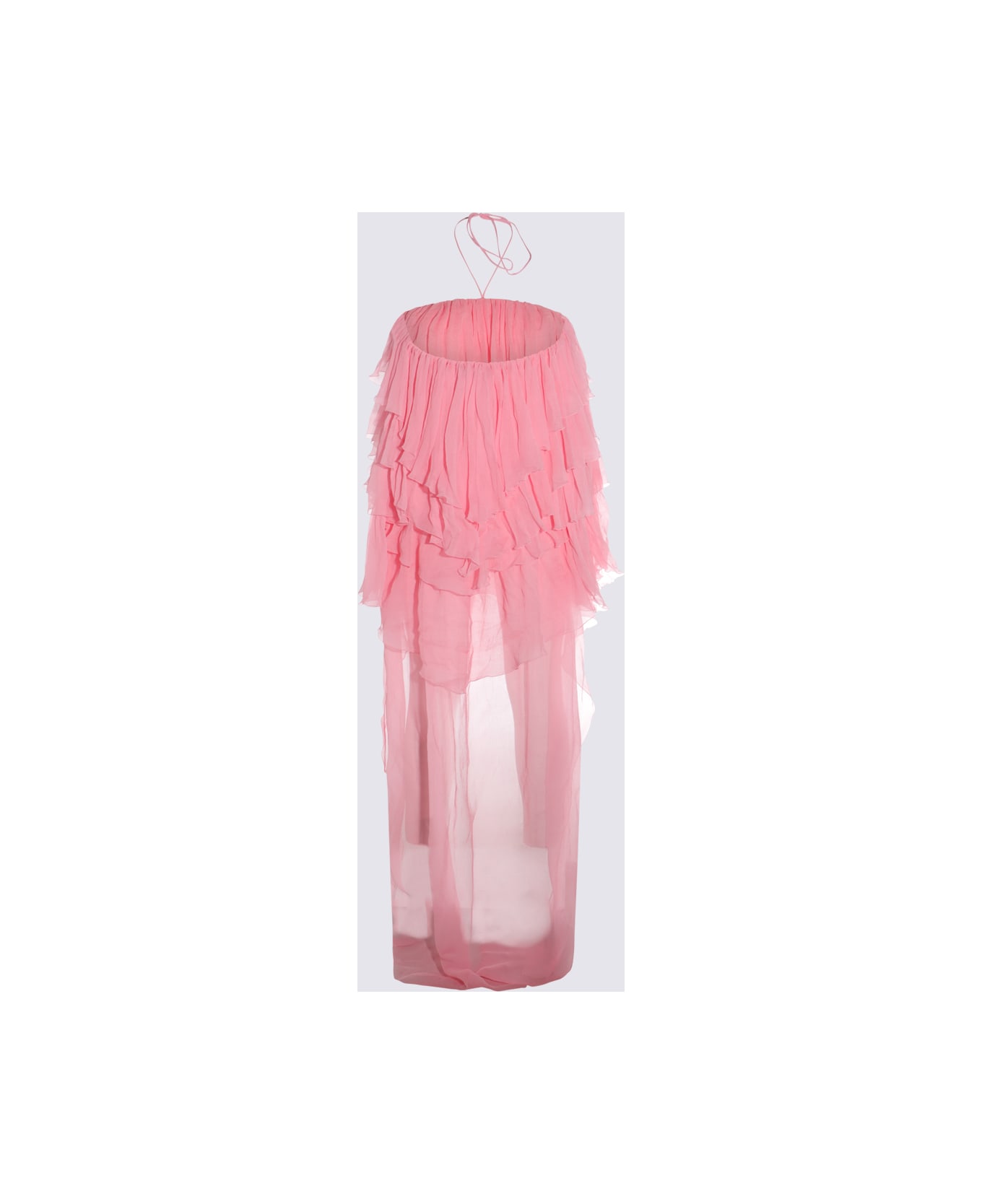 Blumarine Pink Silk Dress - FLAmingo pink