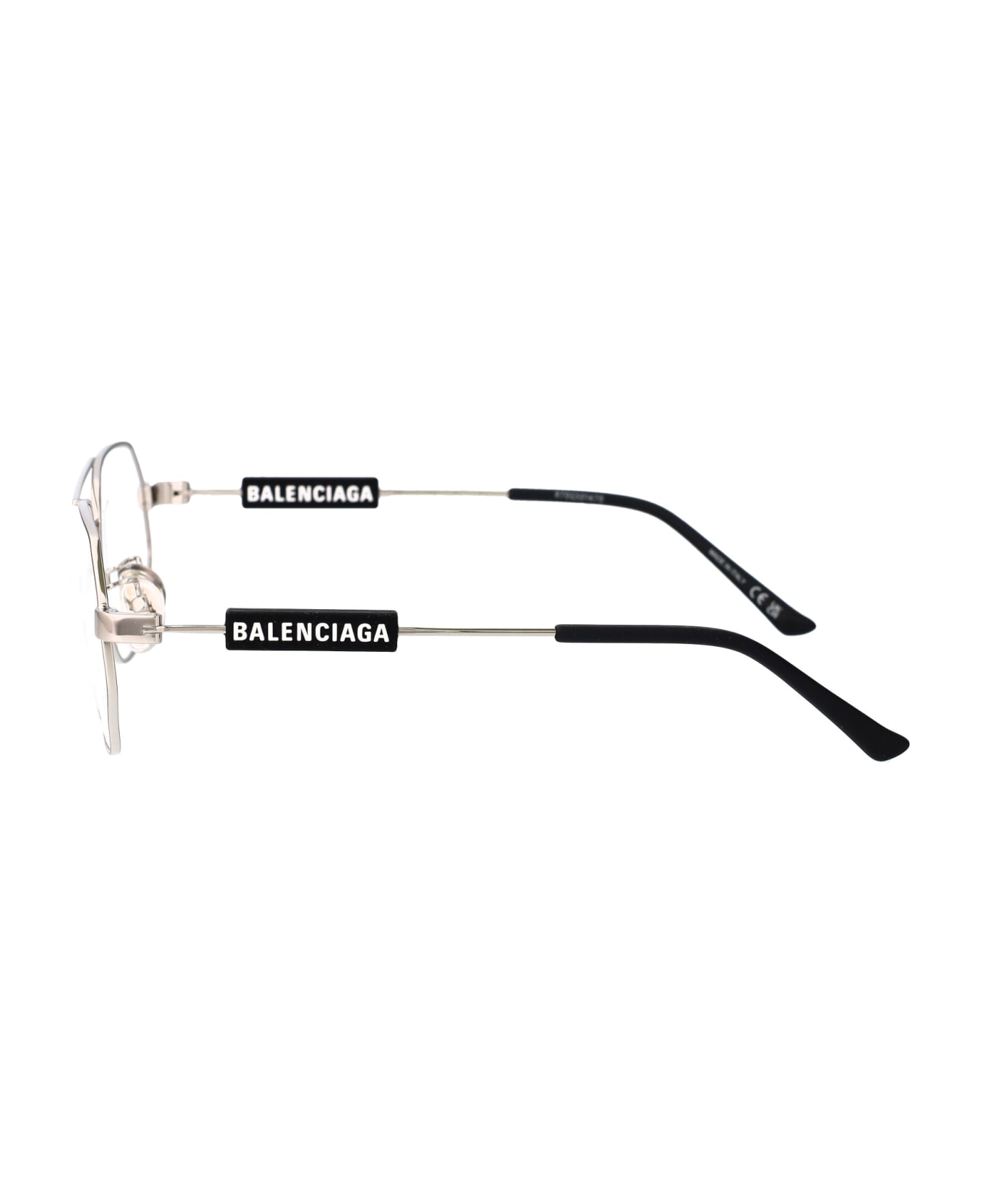 Balenciaga Eyewear Bb0117o Glasses - 002 SILVER SILVER TRANSPARENT