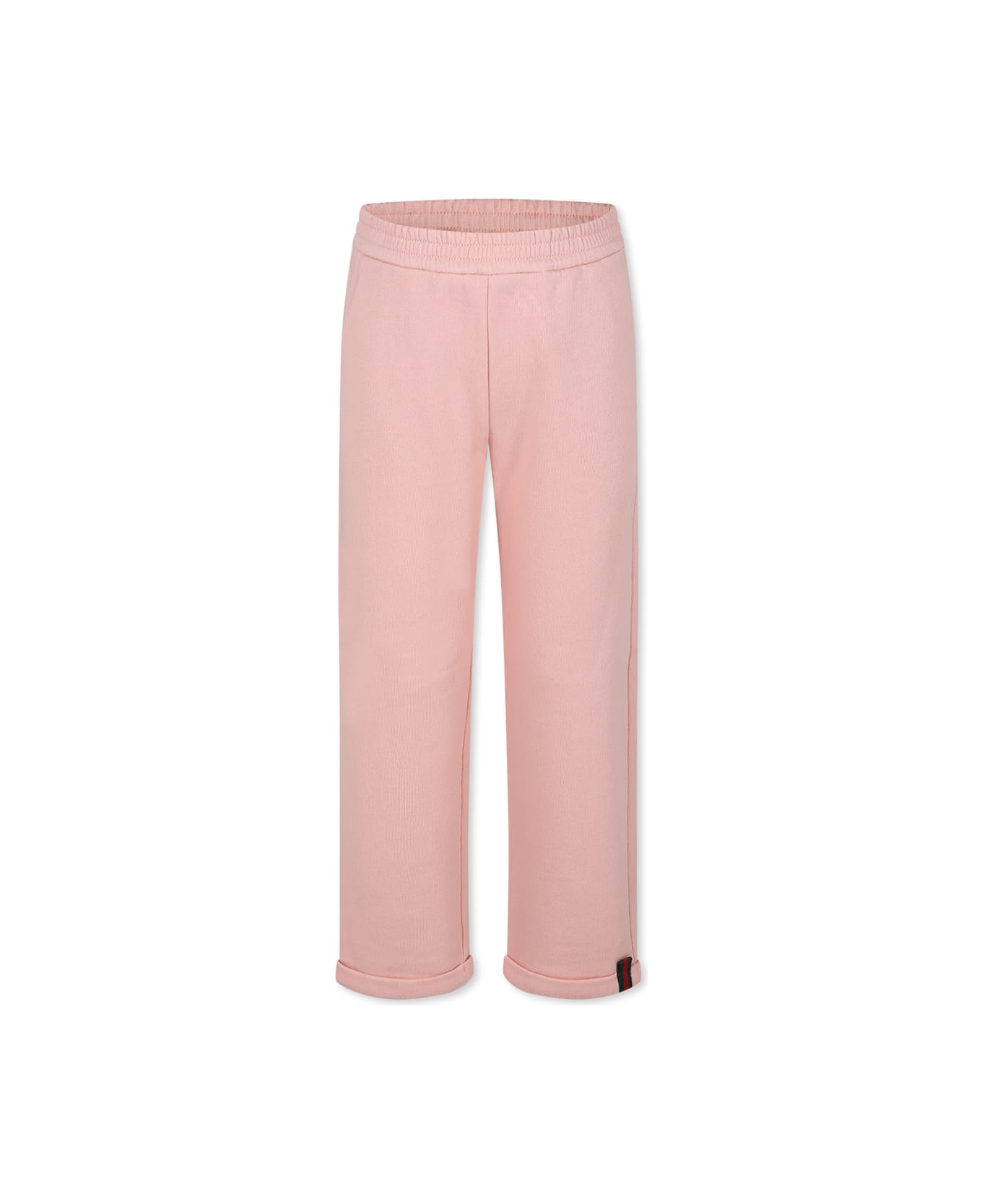 Gucci Pink Trousers For Girl With Web Detail - Pink