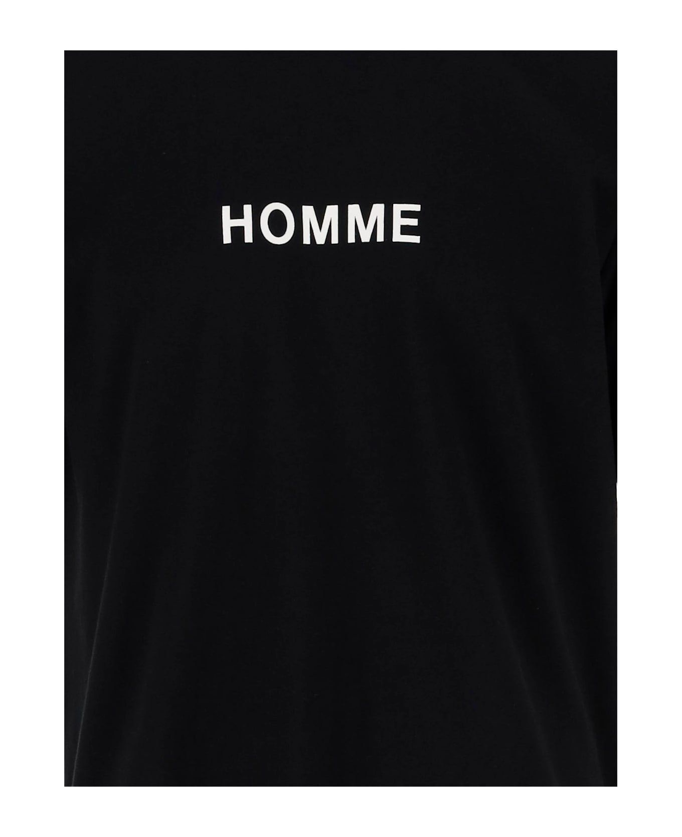 Comme des Garçons Cotton T-shirt With Logo - Black