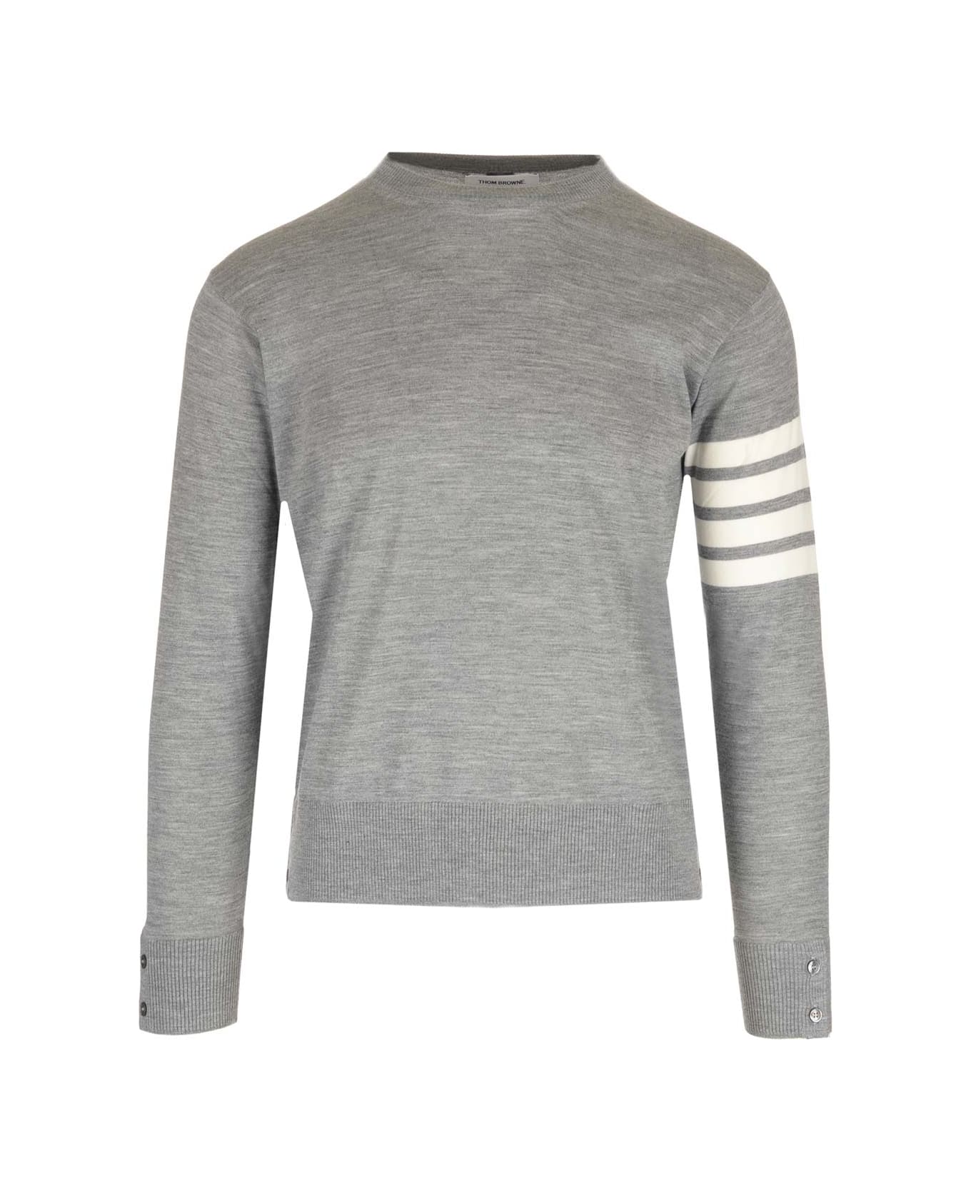 Thom Browne Grey Merino Wool Sweater - GREY