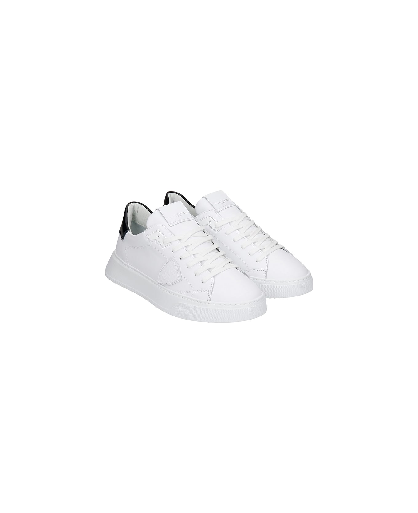 Philippe Model Temple L Sneakers In White Leather