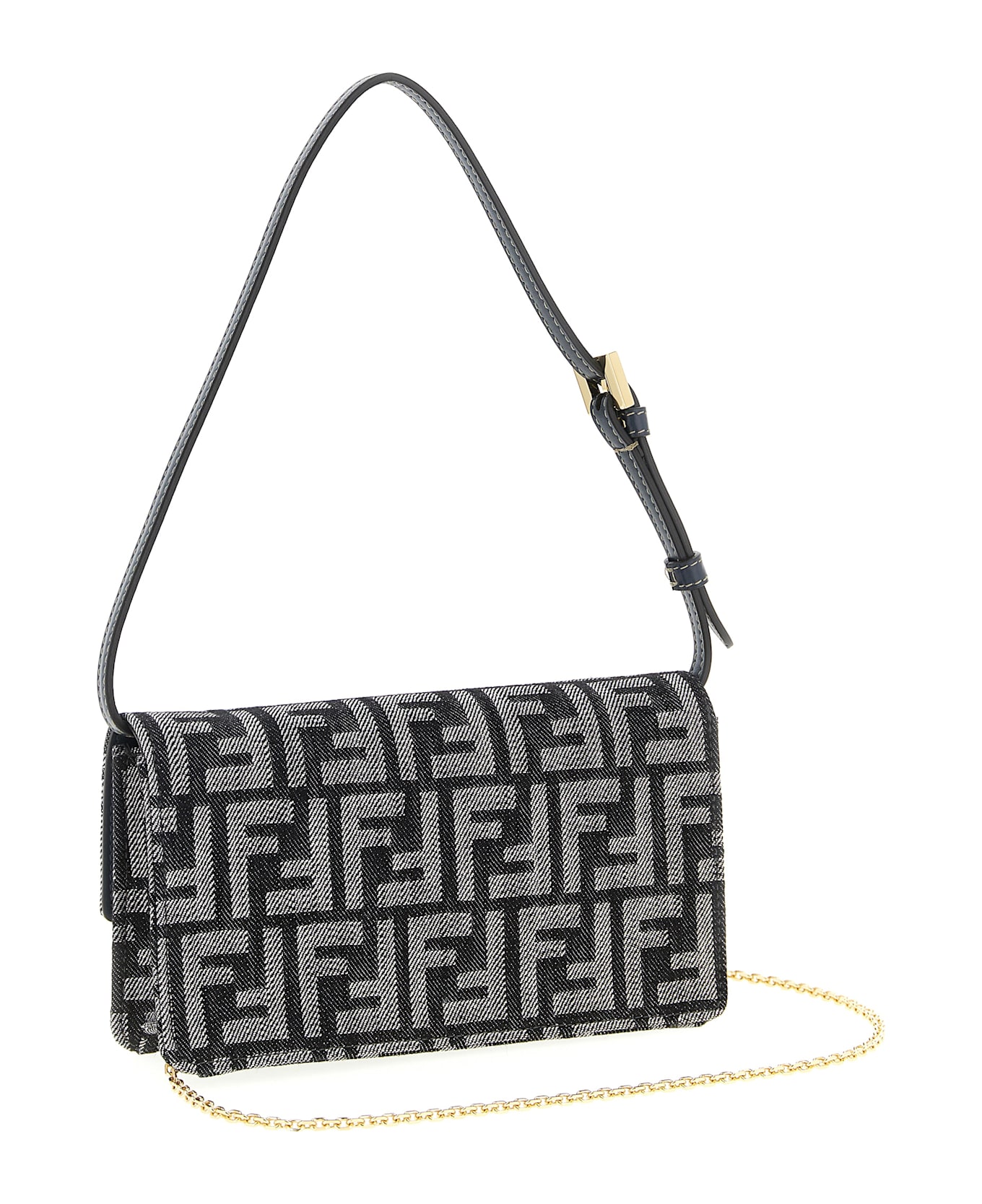 Fendi 
baguette
 Chain Wallet - Black  