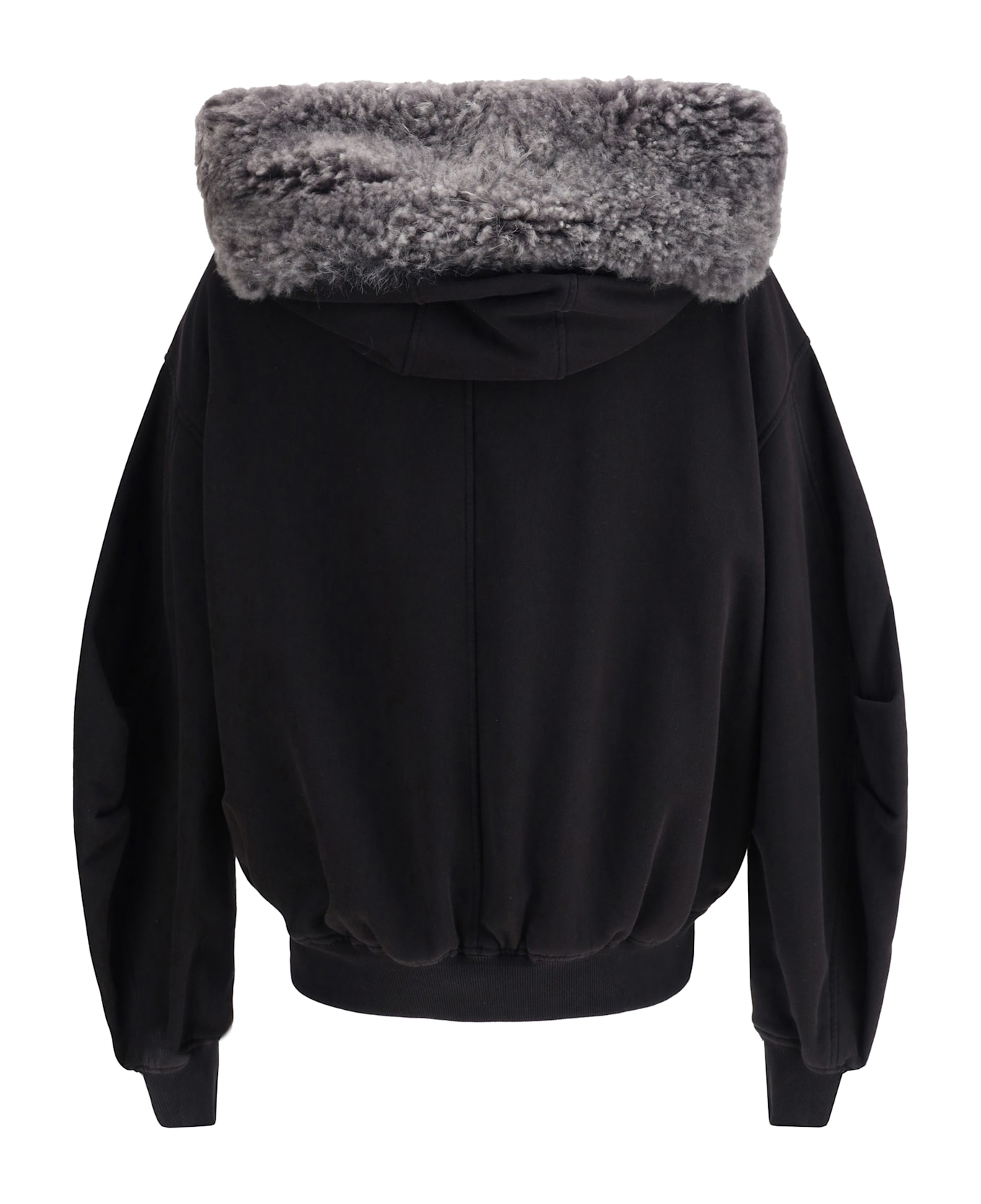 Dolce 
Gabbana Hooded Sweatshirt With Wide Fur-trimmed Hood