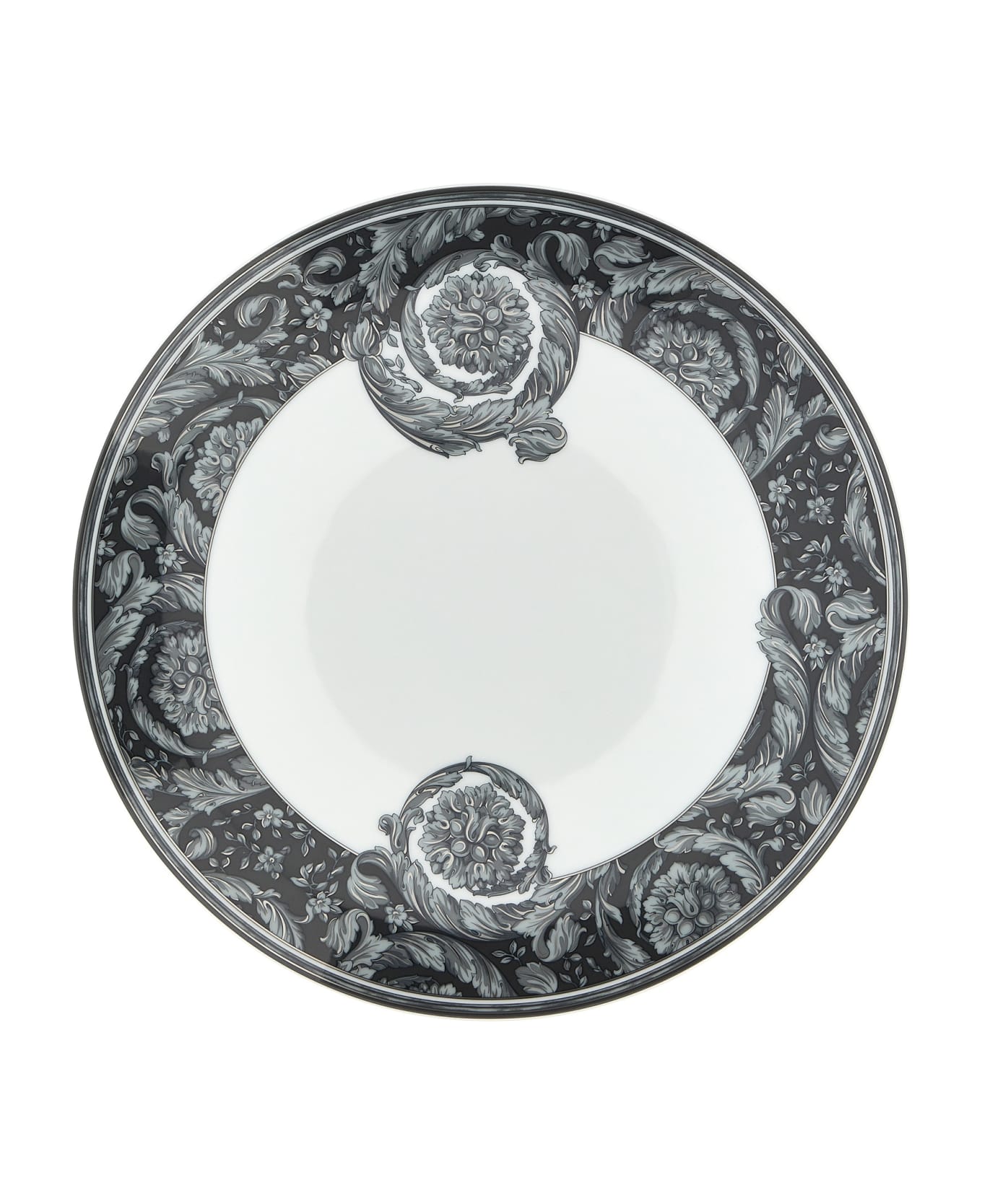 Versace 'barocco Haze' Dinner Plate 28 Cm - Gray