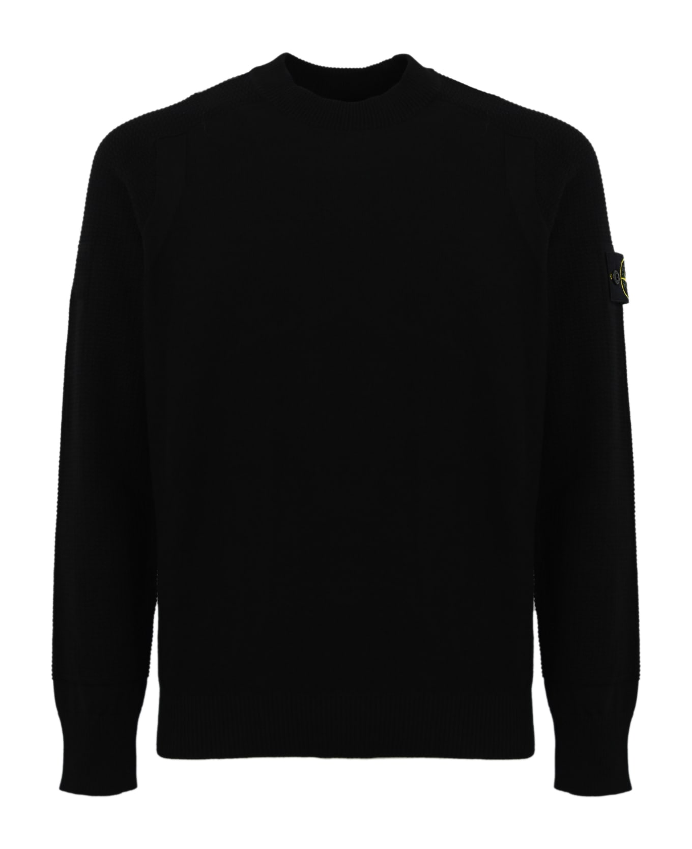 Stone Island 536b4 Cotton Sweater Sweater - Black