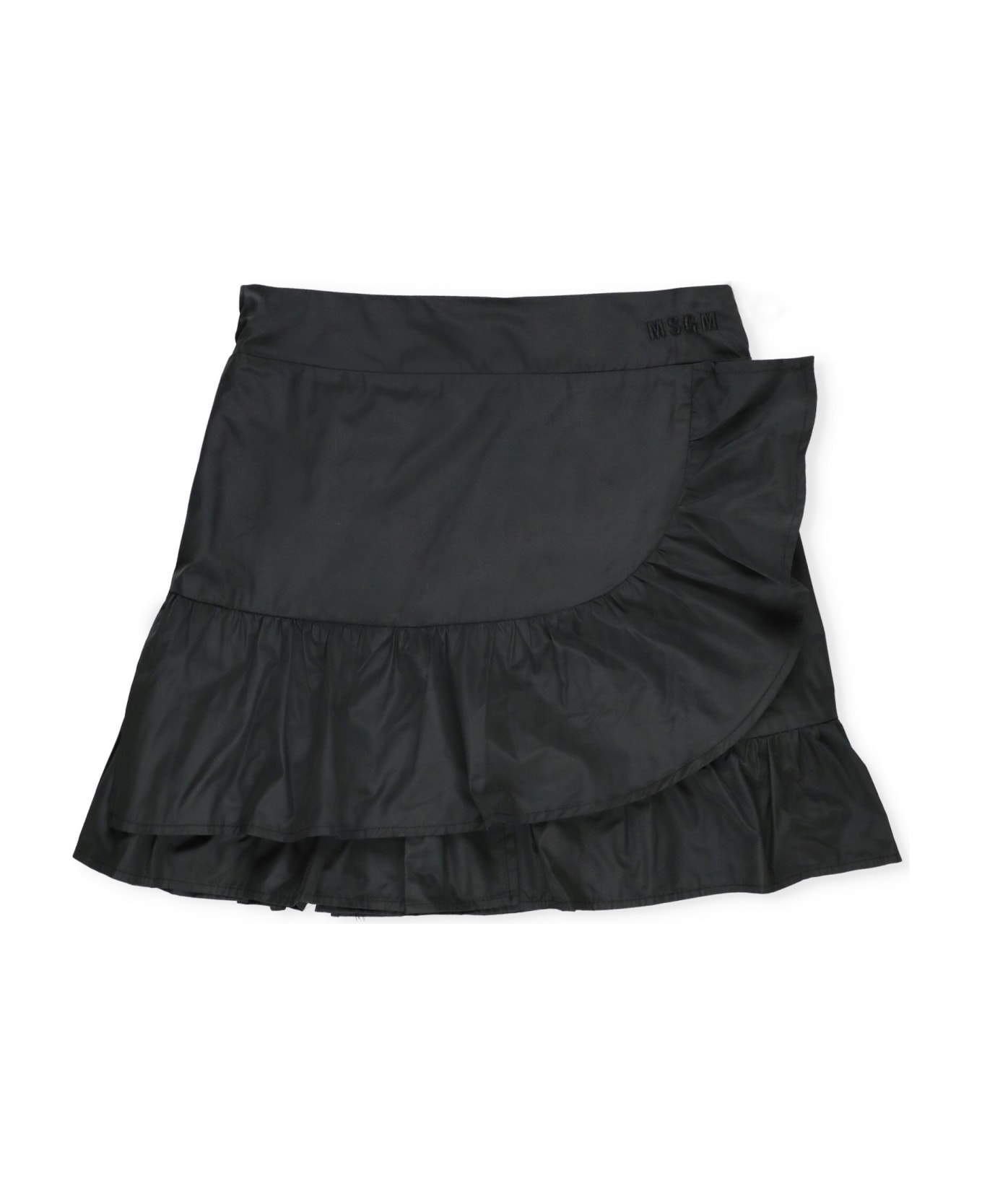 MSGM Skirt With Drapes - Black