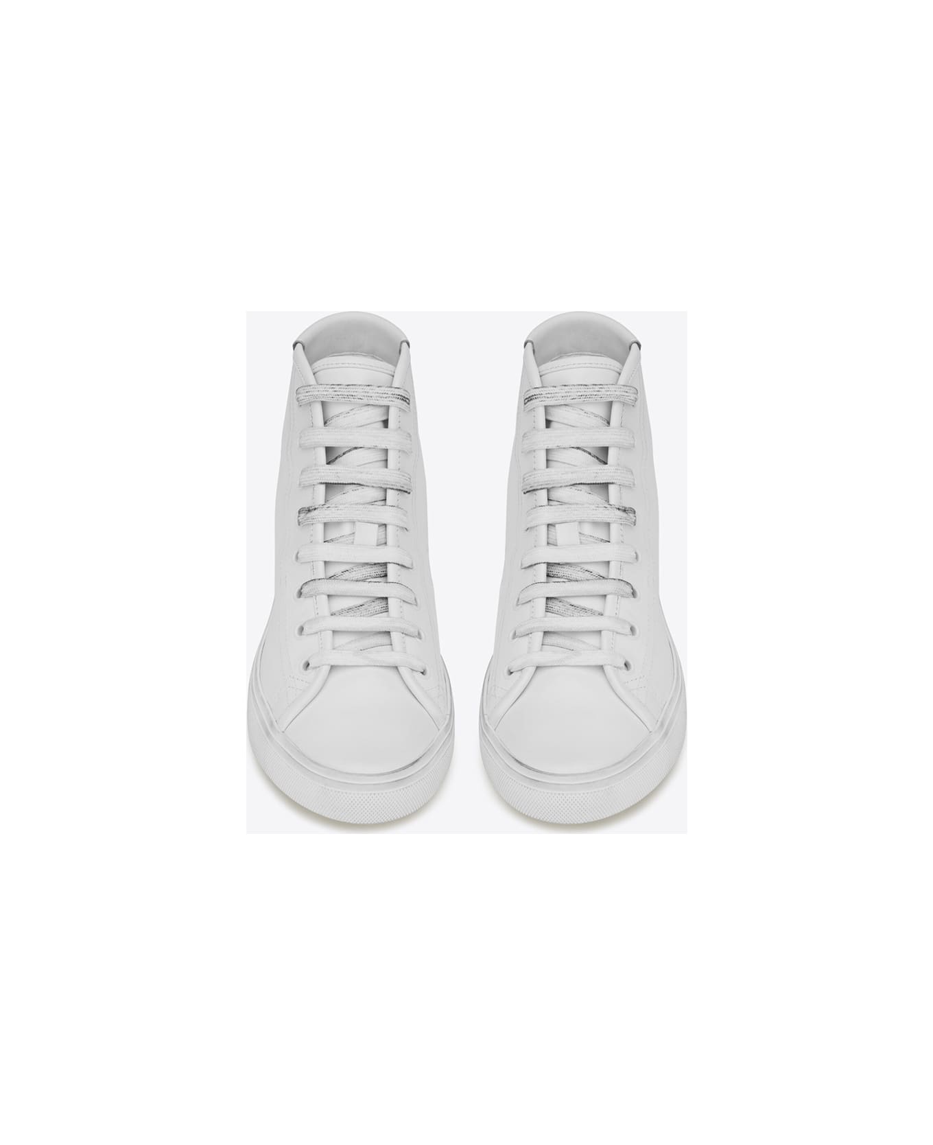 Saint Laurent Malibu White Sneakers - White