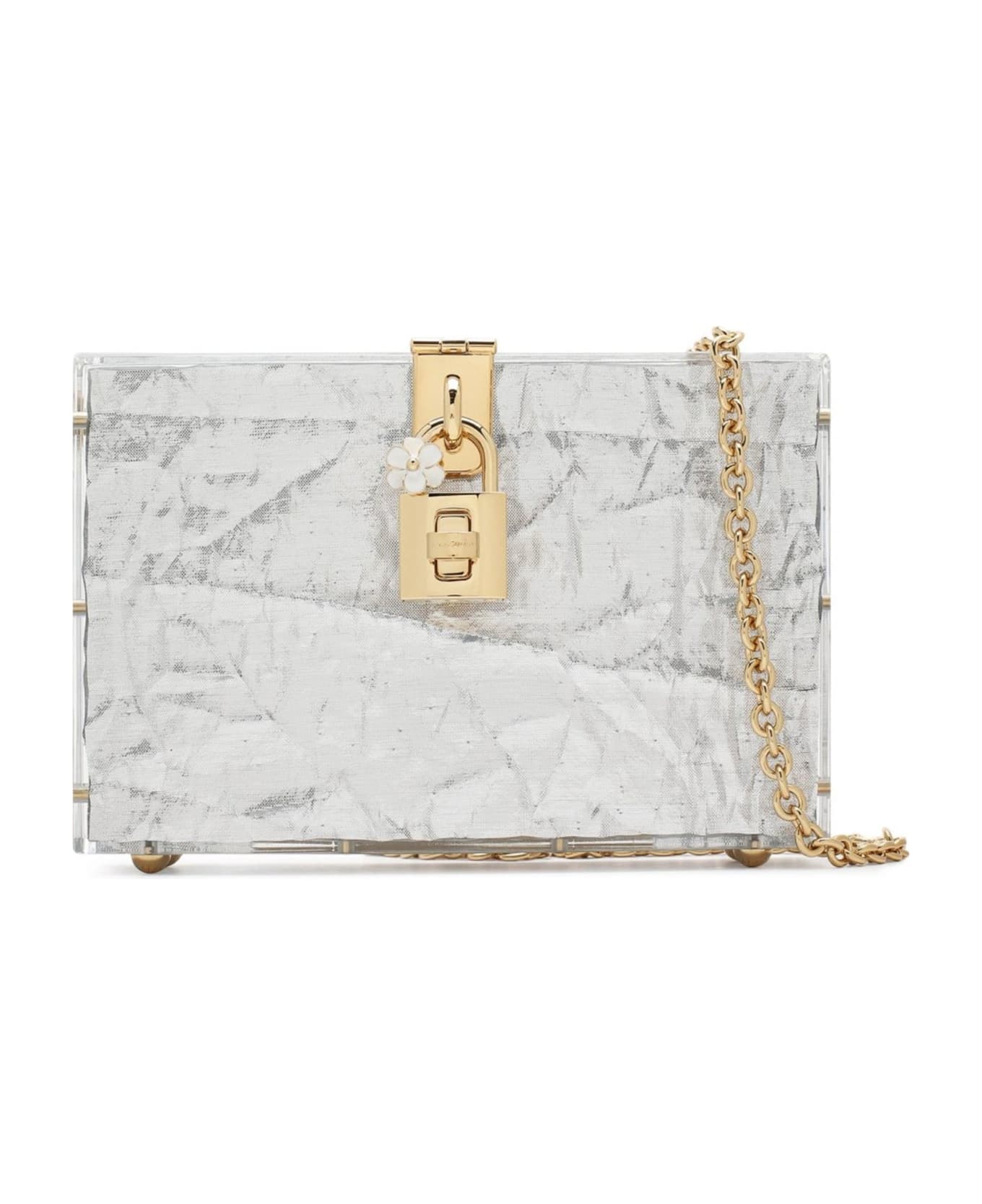 Dolce & Gabbana Metallic Box Mini Bag - Silver