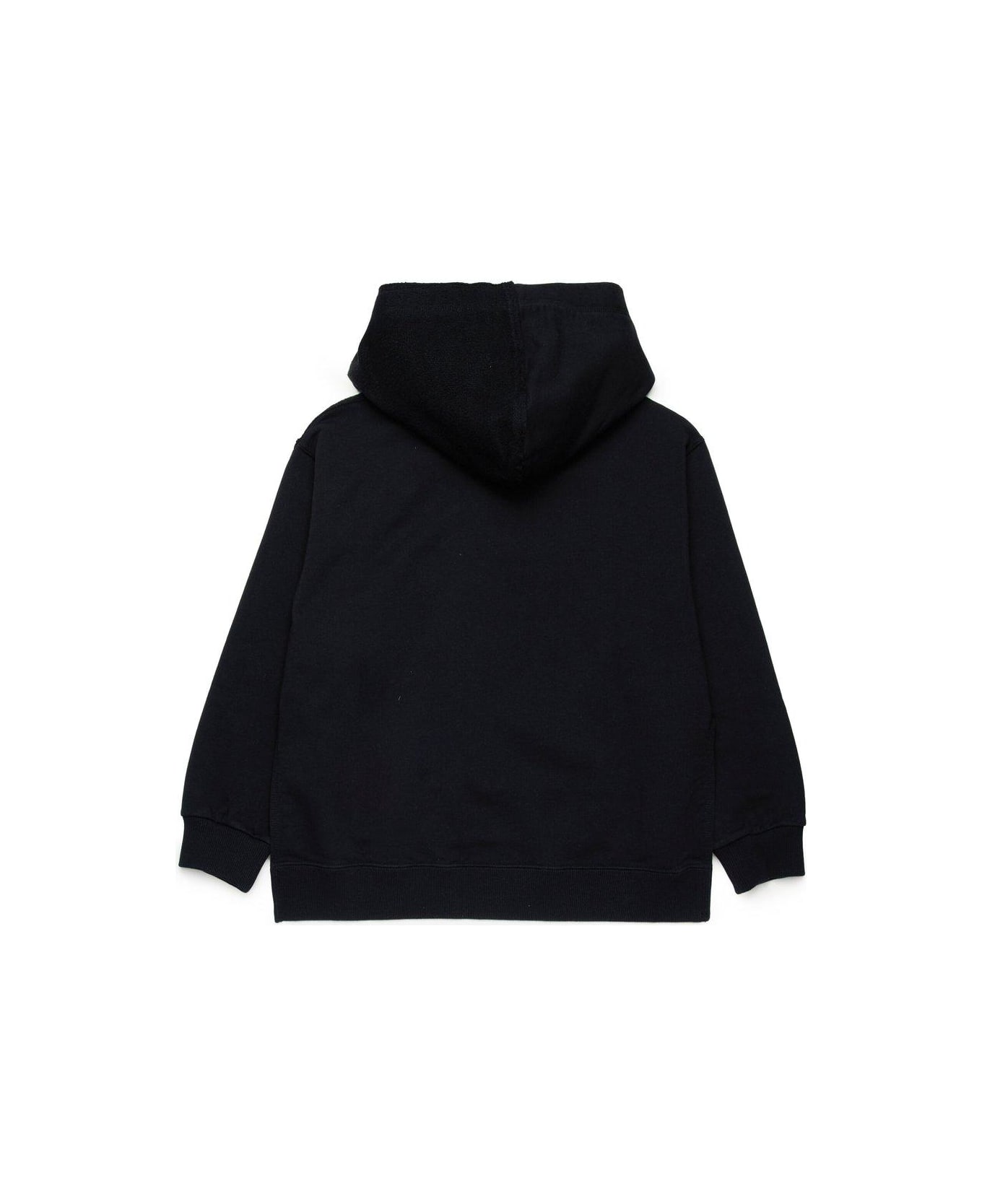 MM6 Maison Margiela Logo Printed Hoodie - Black