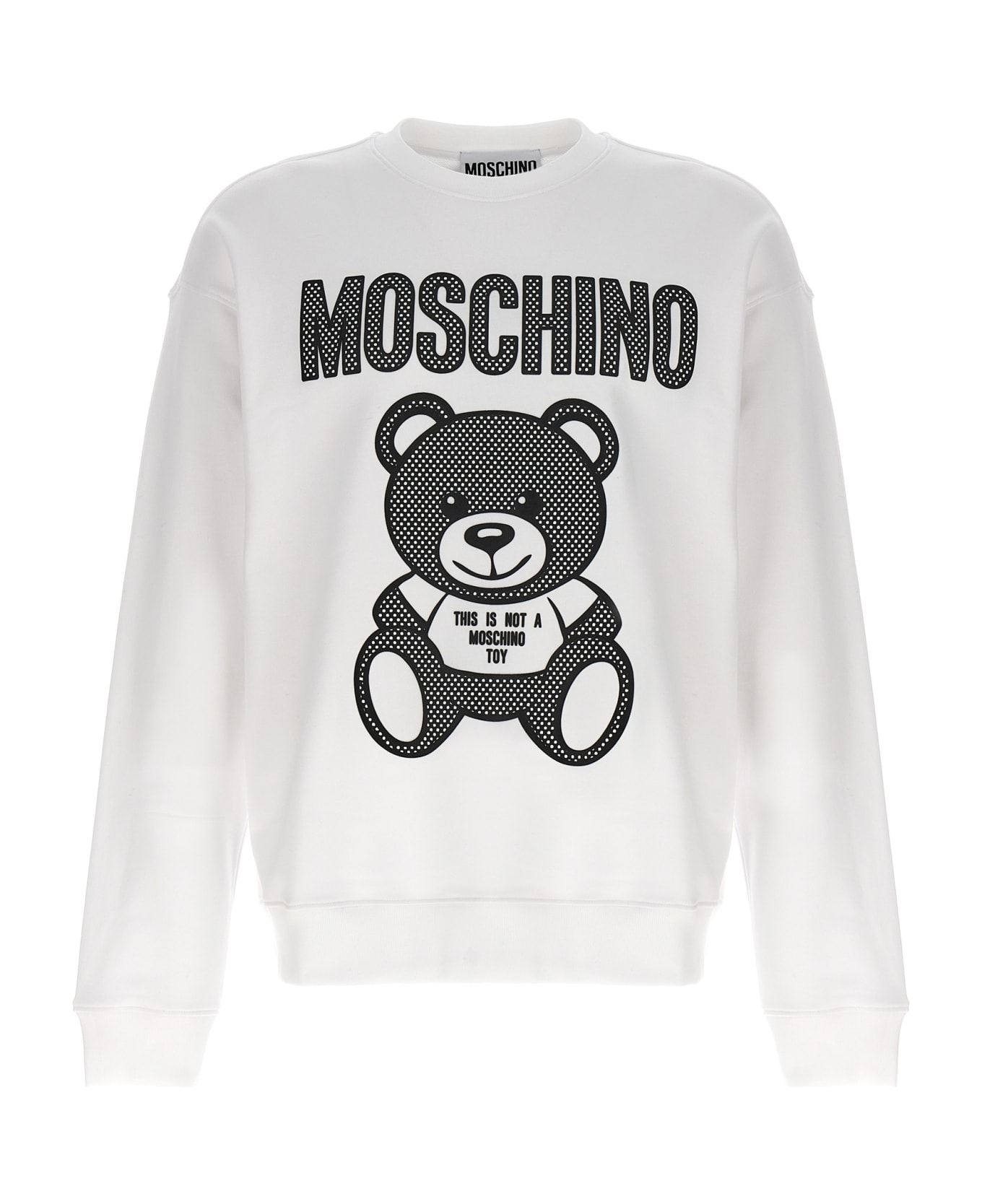 Moschino 'teddy' Sweatshirt - White/Black フリース