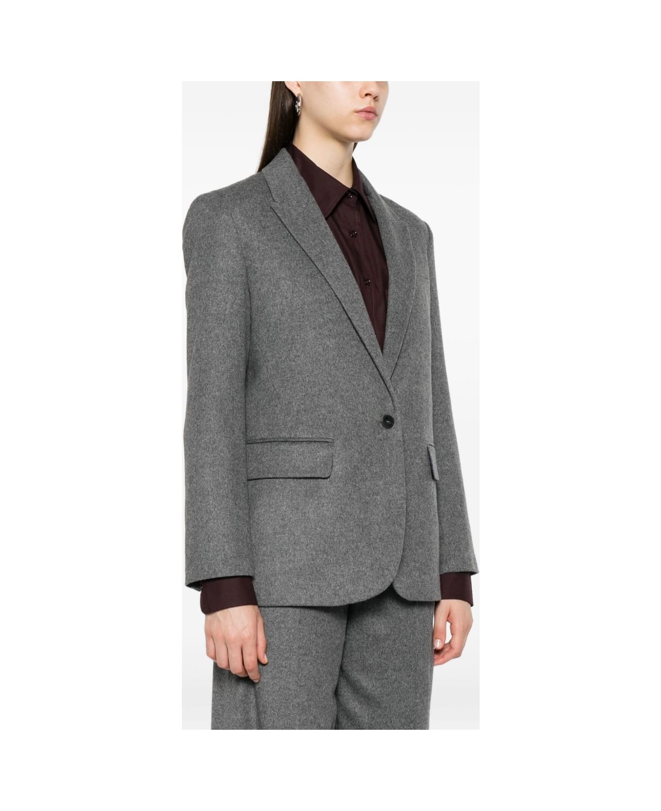 Forte_Forte Wool Single-breasted Jacket - Grey