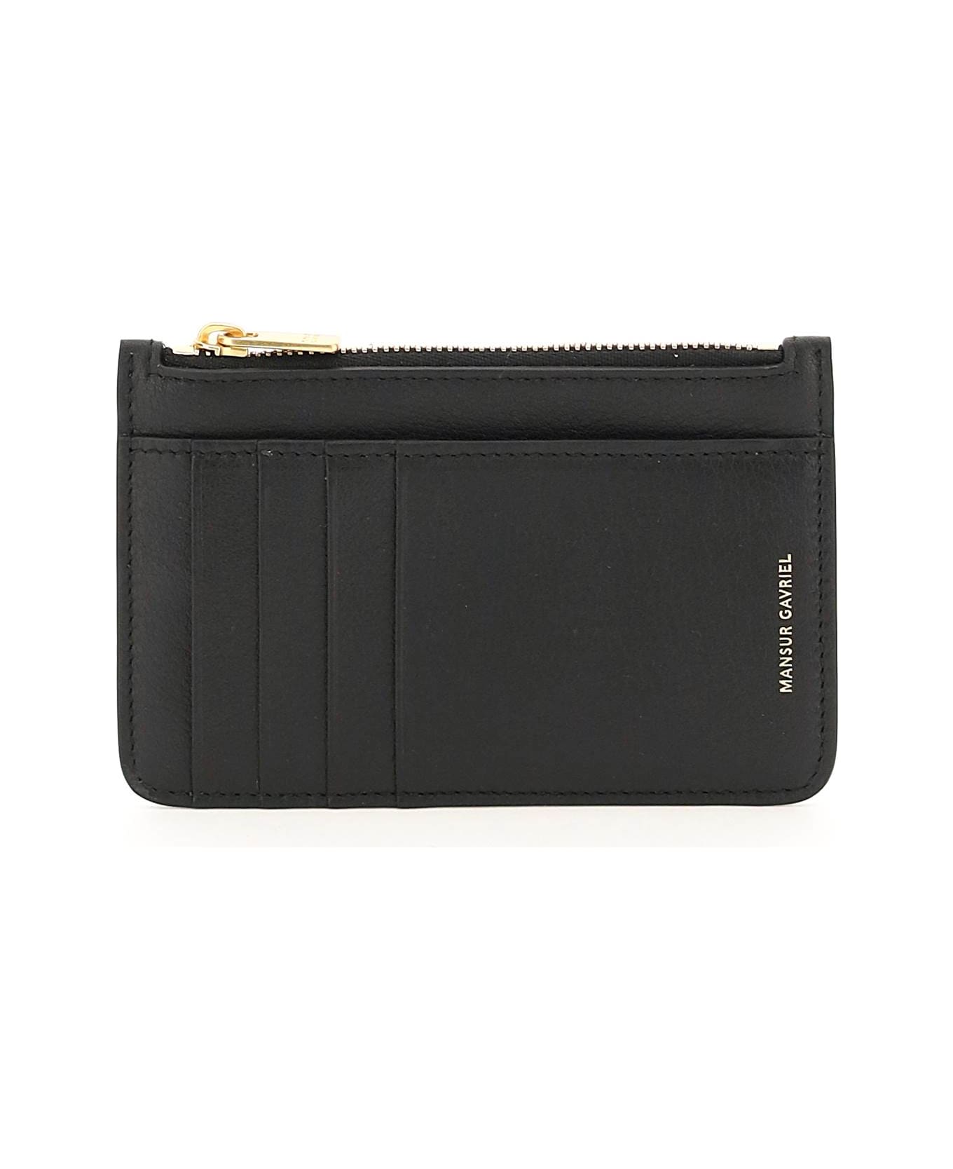 Mansur Gavriel Zip Card Holder - BLACK FLAMMA (Black)