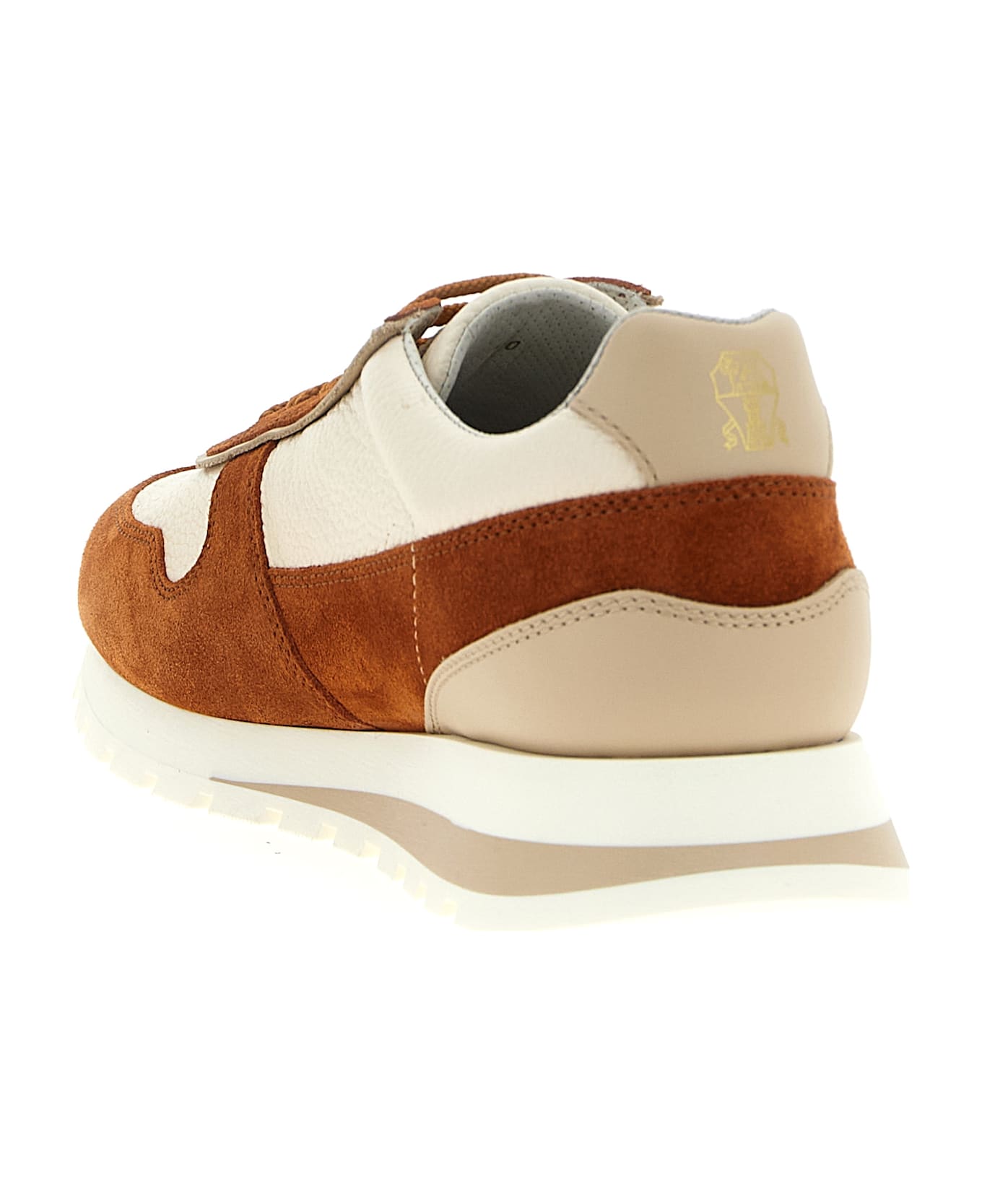 Brunello Cucinelli Leather Suede Sneakers - Multicolor
