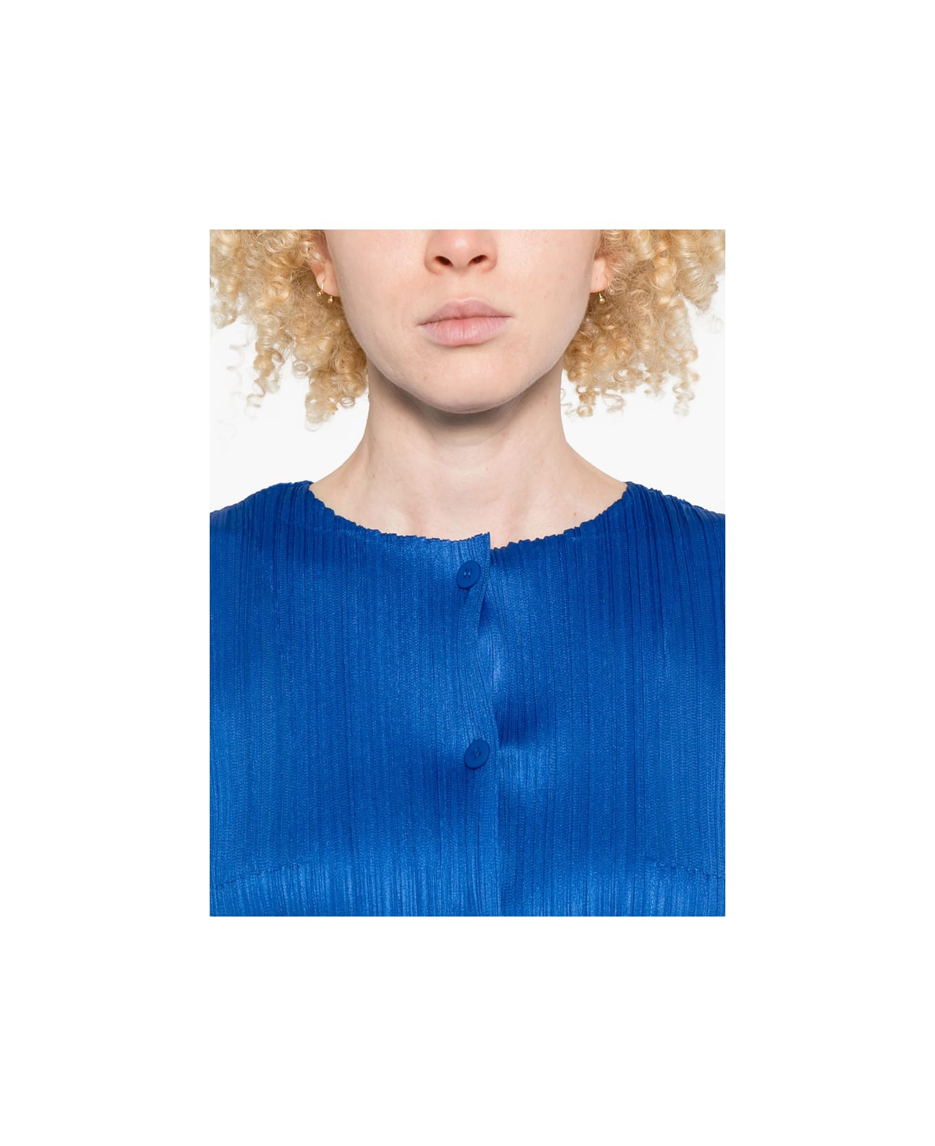 Pleats Please Issey Miyake Sweater - BLUE