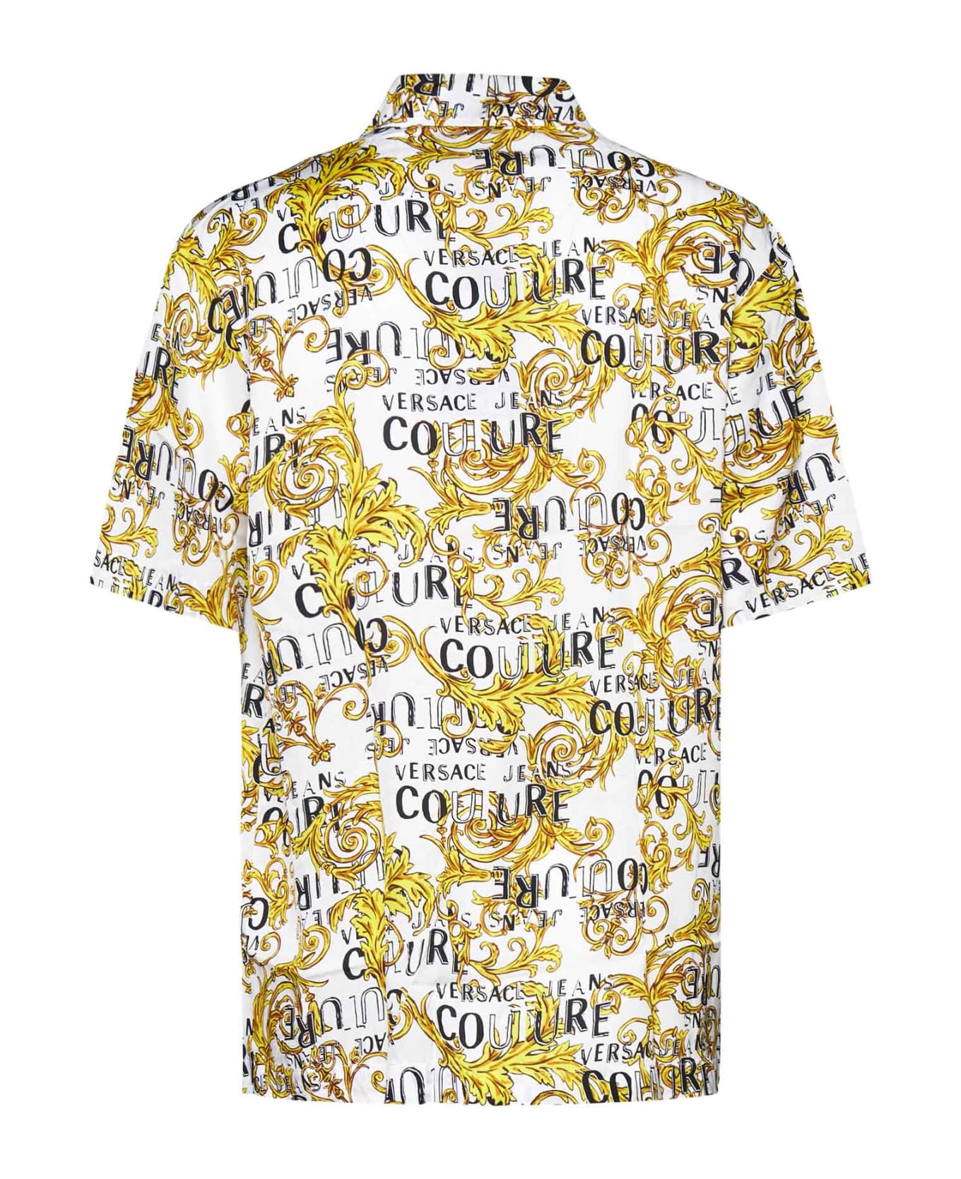 Versace Jeans Couture Baroque Logo Shirt - White gold