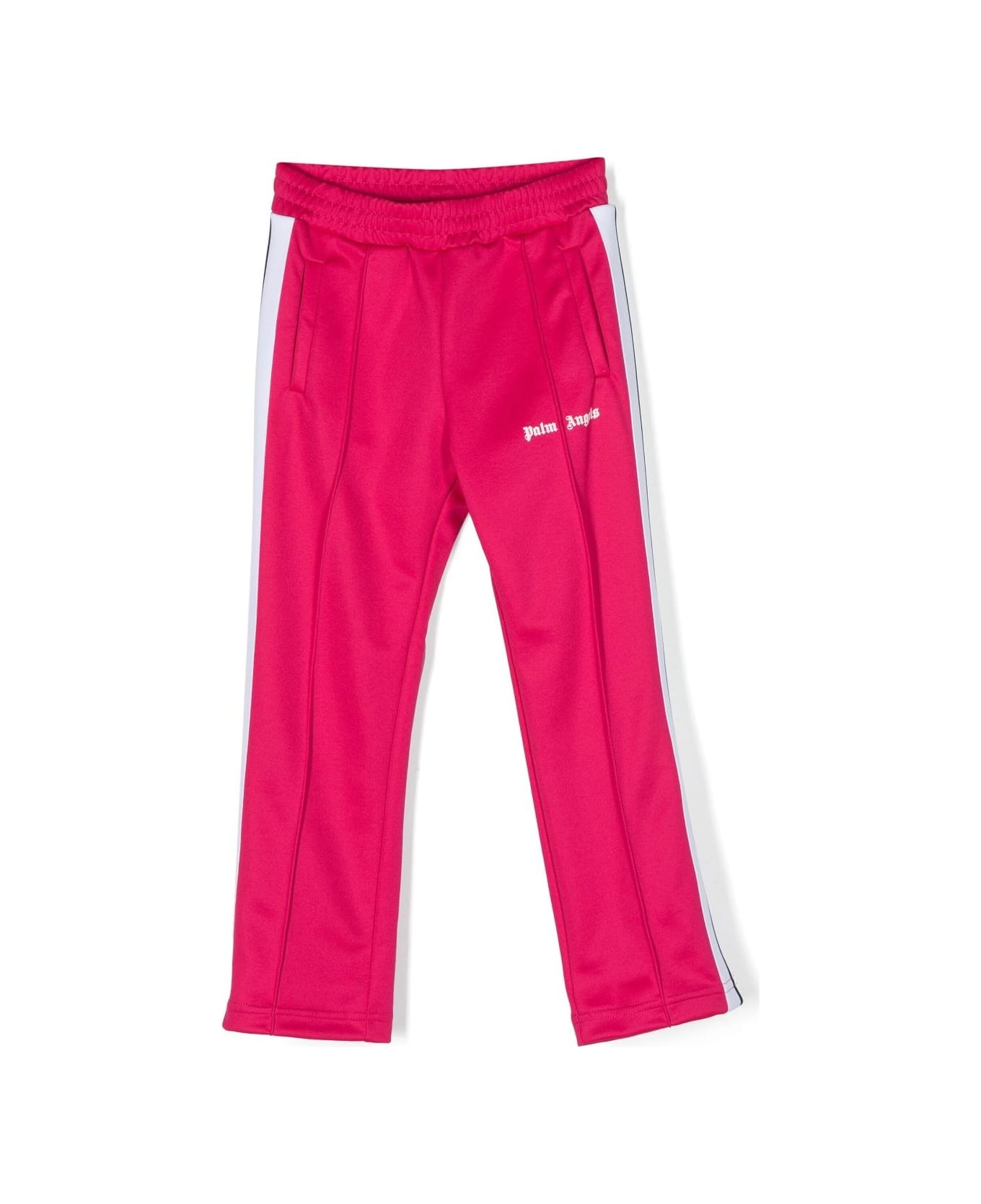 Palm Angels Fuchsia Track Trousers With Logo - Pink