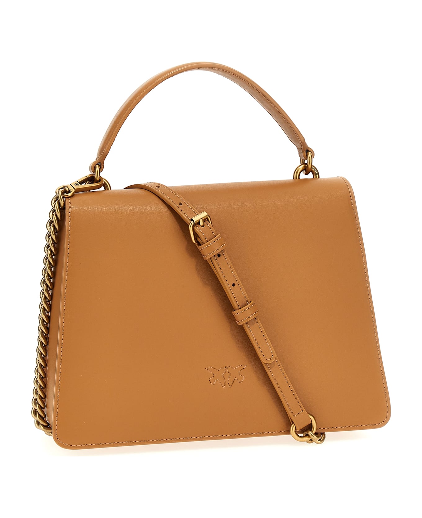 Pinko Love One Top Handle Handbag - Beige