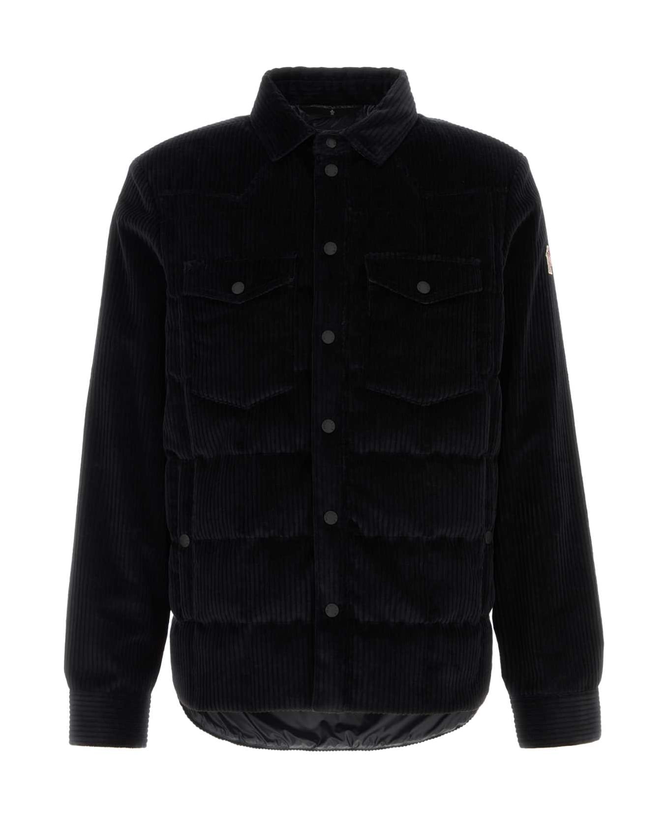 Moncler Grenoble Black Stretch Corduroy Gelt Down Jacket - 999