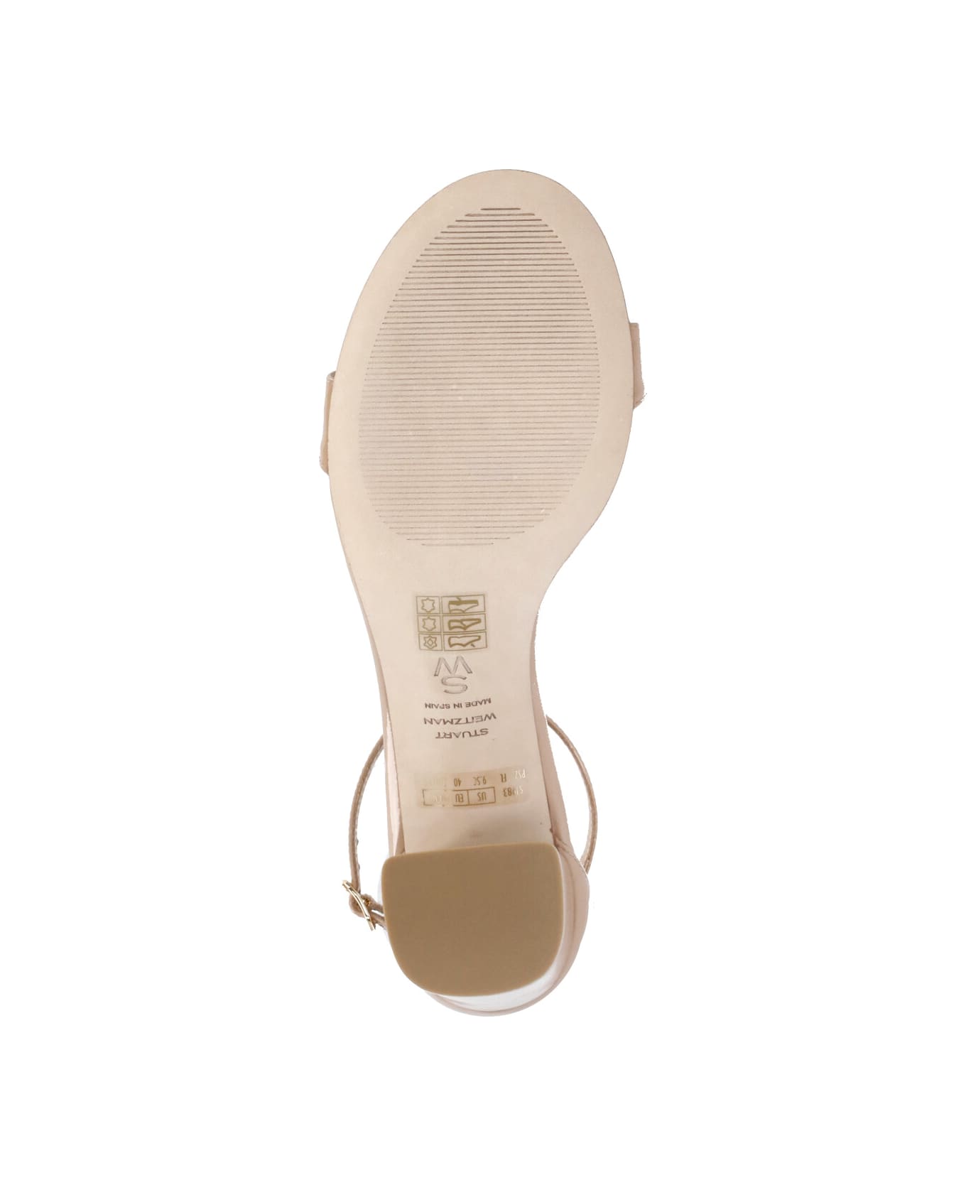 Stuart Weitzman Nudist Block 75 Sandals - Natural サンダル