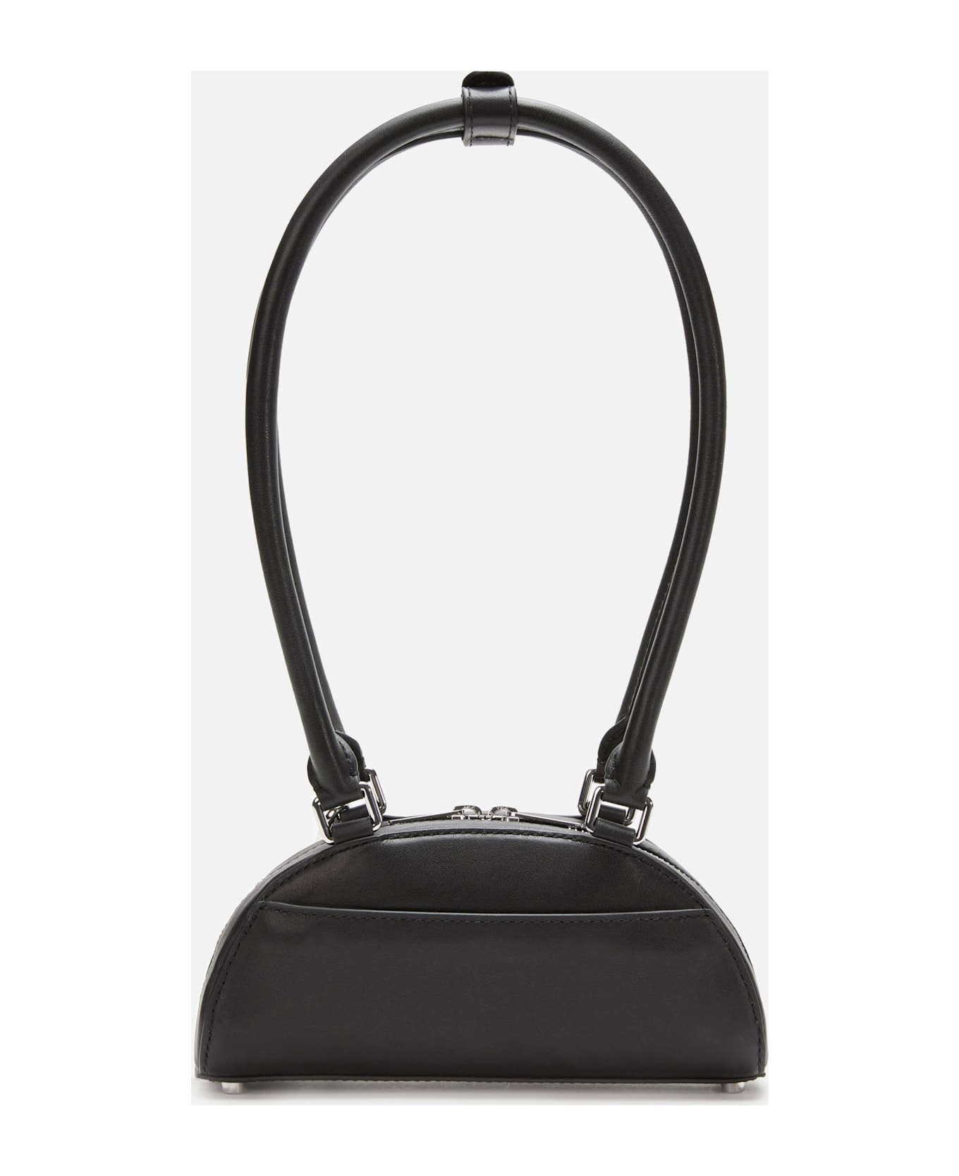 self-portrait Black Leather Mini Shoulder Bag With Charm - Black