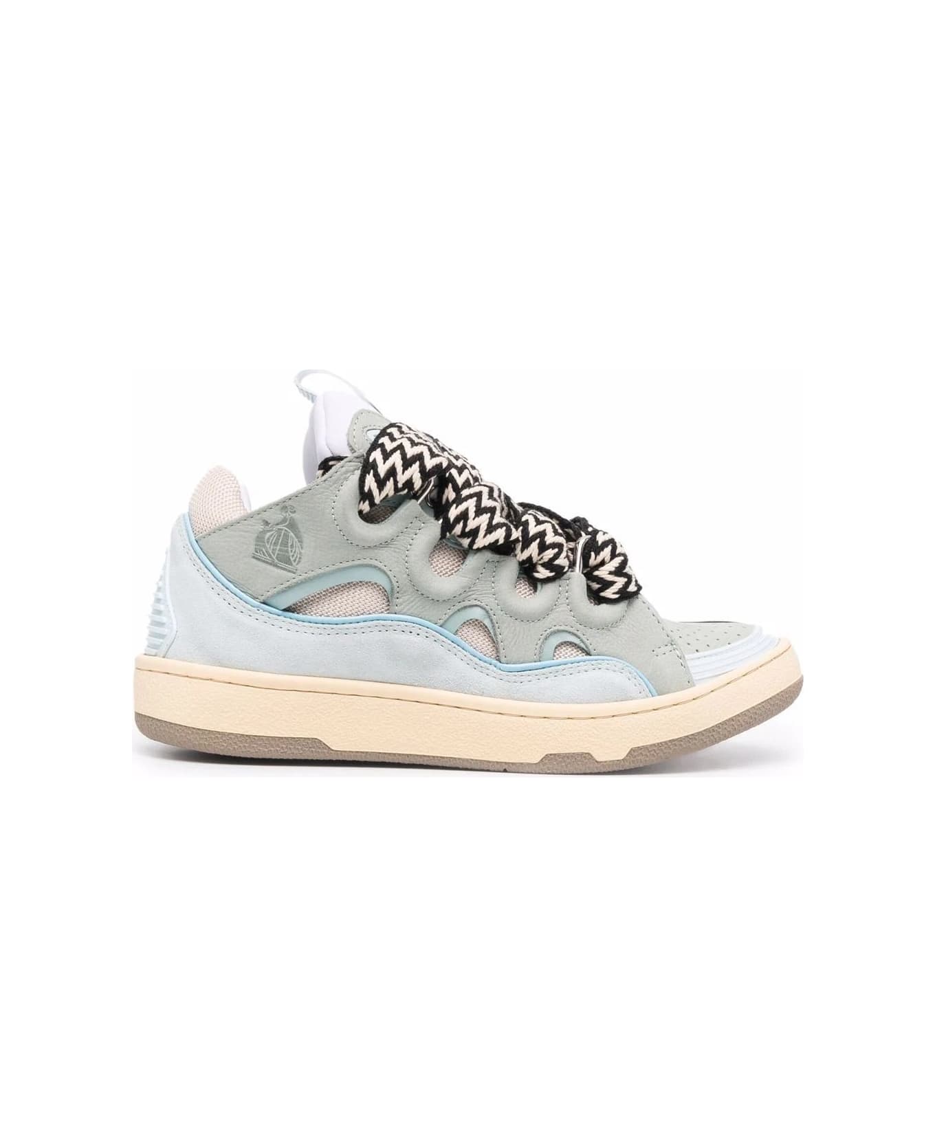 Lanvin Curb Sneakers In Light Blue Leather - Blue スニーカー