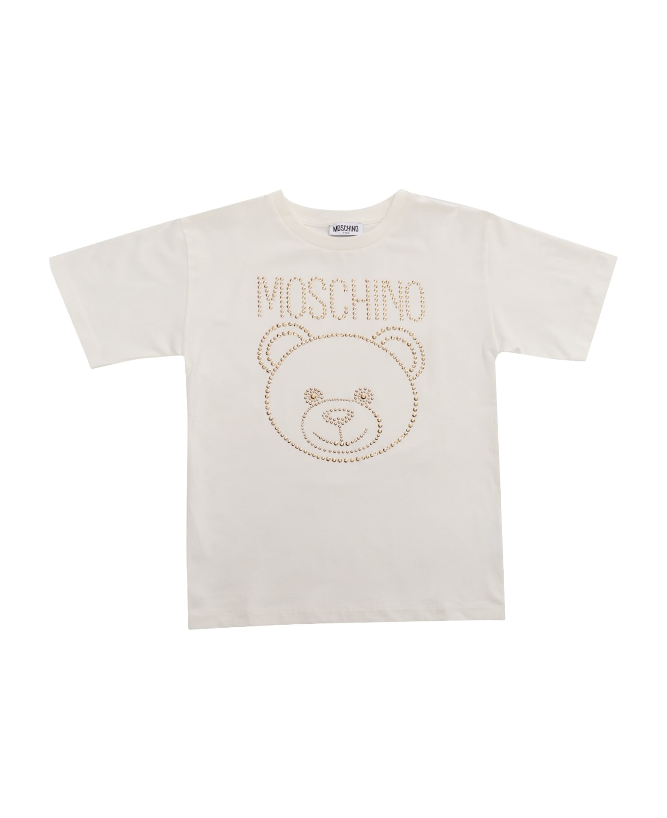 Moschino Maxi T-shirt With Studs - WHITE