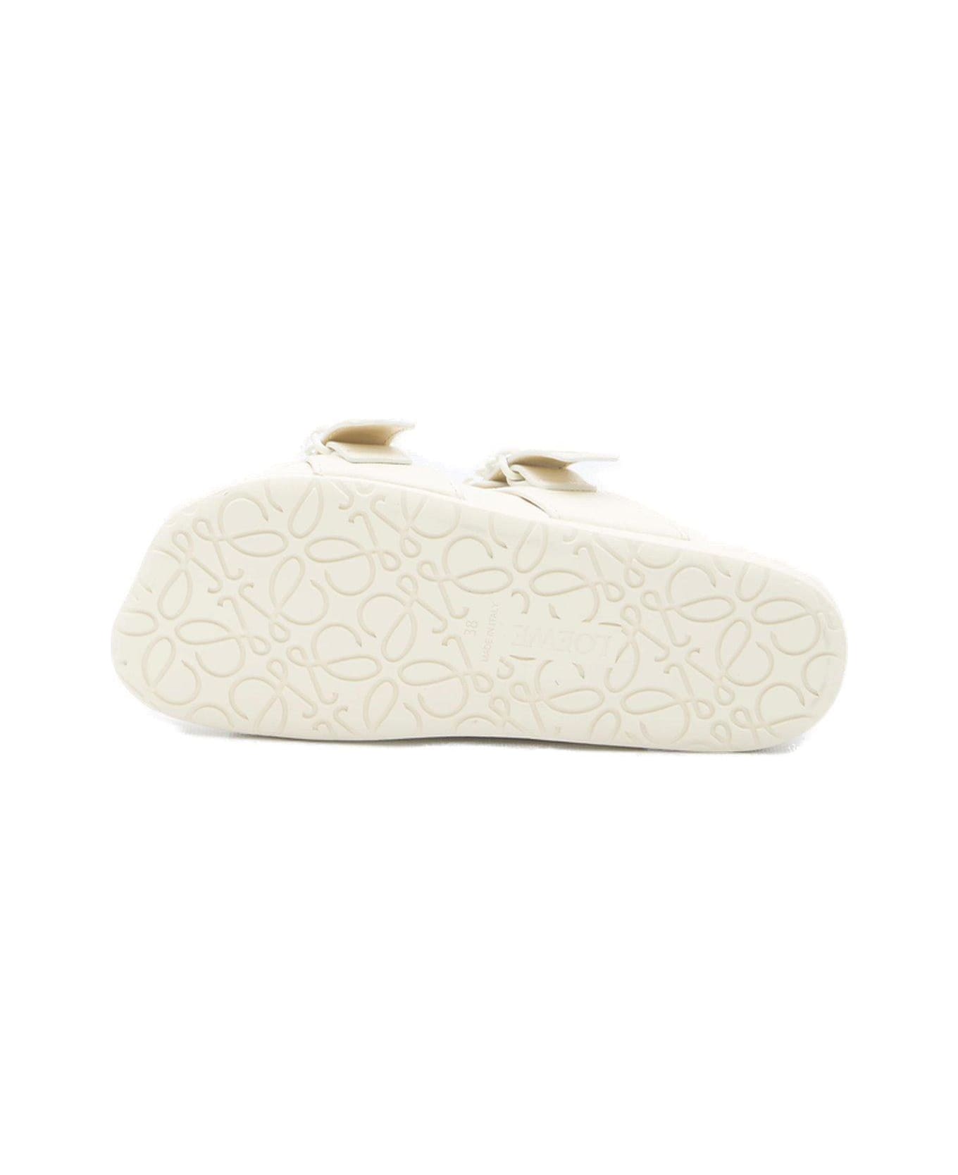 Loewe Logo-plaque Slip-on Sandals - Anthurium white サンダル