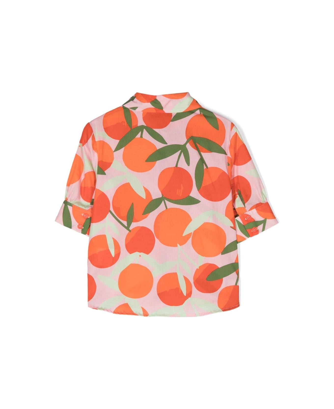 MiMiSol Camicia Con Stampa Orange - Multicolor
