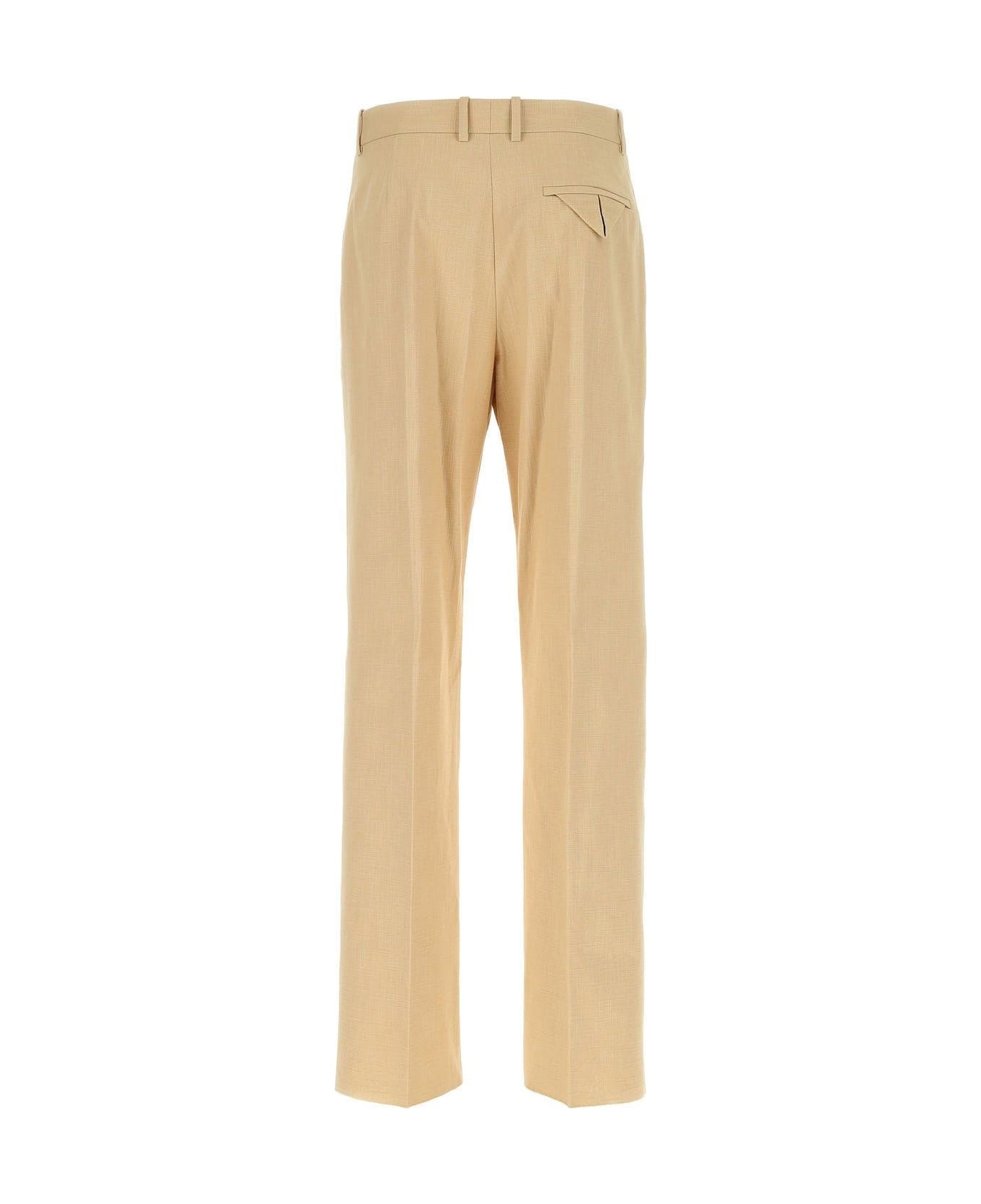 Bottega Veneta Beige Cotton Pant - BEIGE