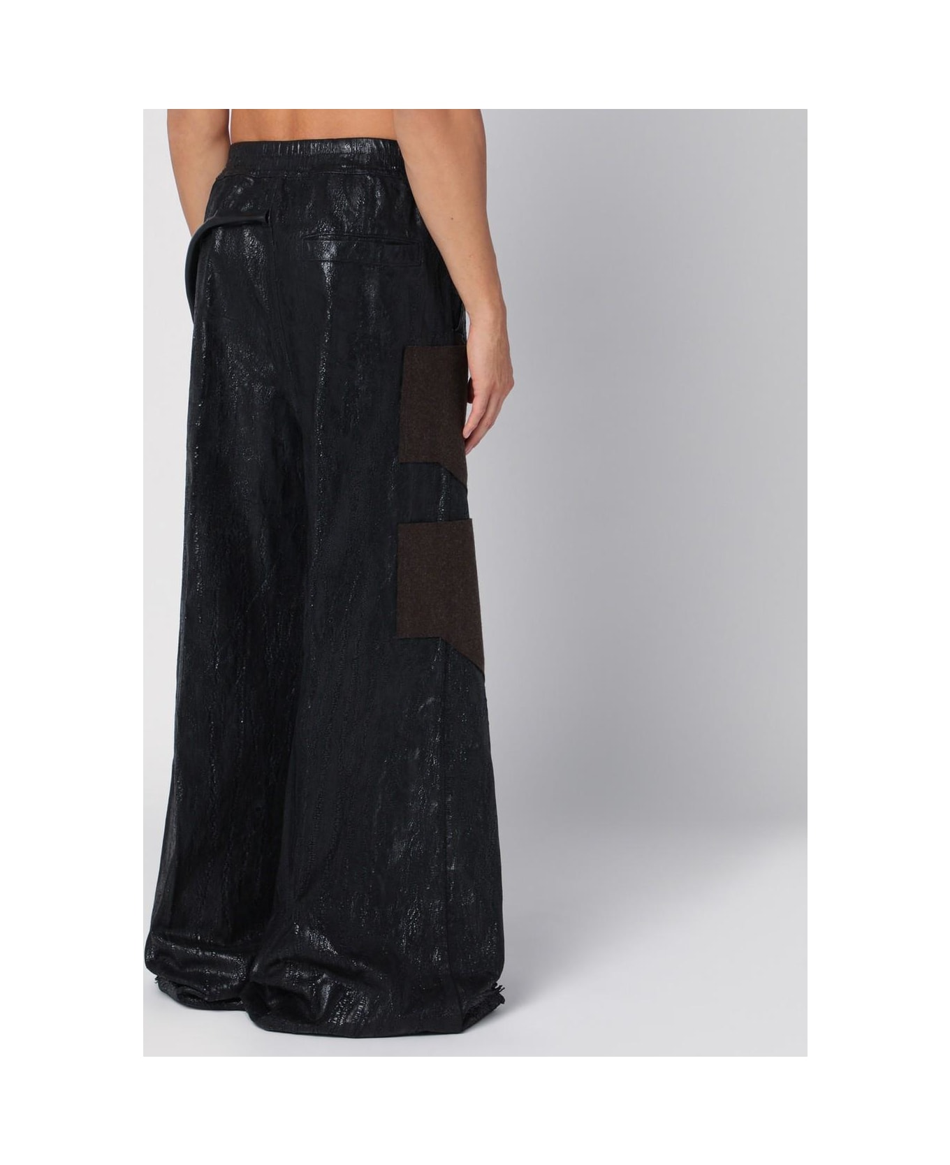 Rick Owens Wide Bela Black\/brown Trousers - Black