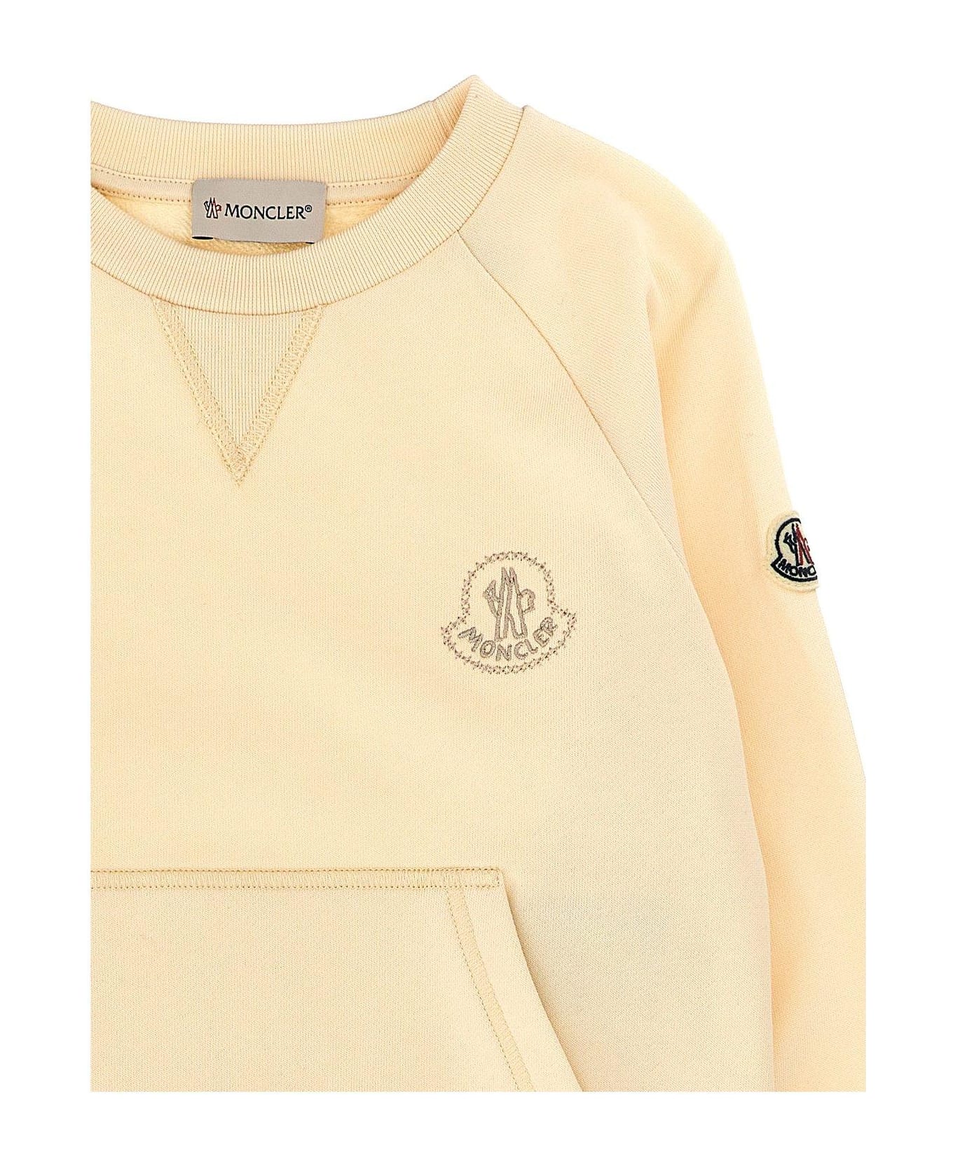 Moncler Embroidered Logo Tracksuit - Crema