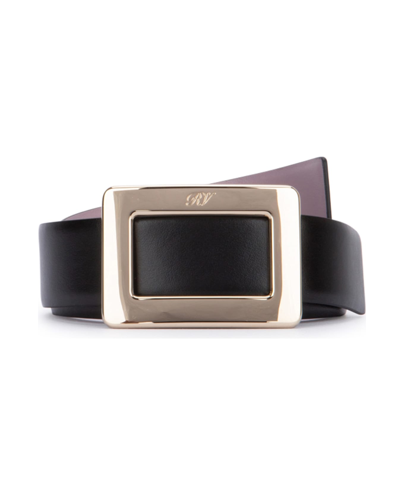 Roger Vivier Ceinture B. Vivier Doubleface P.30 - B999NEROL231DUSTYROSE